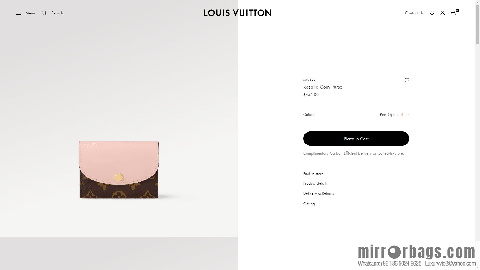 LV Rosalie wallet M83600 Premium
