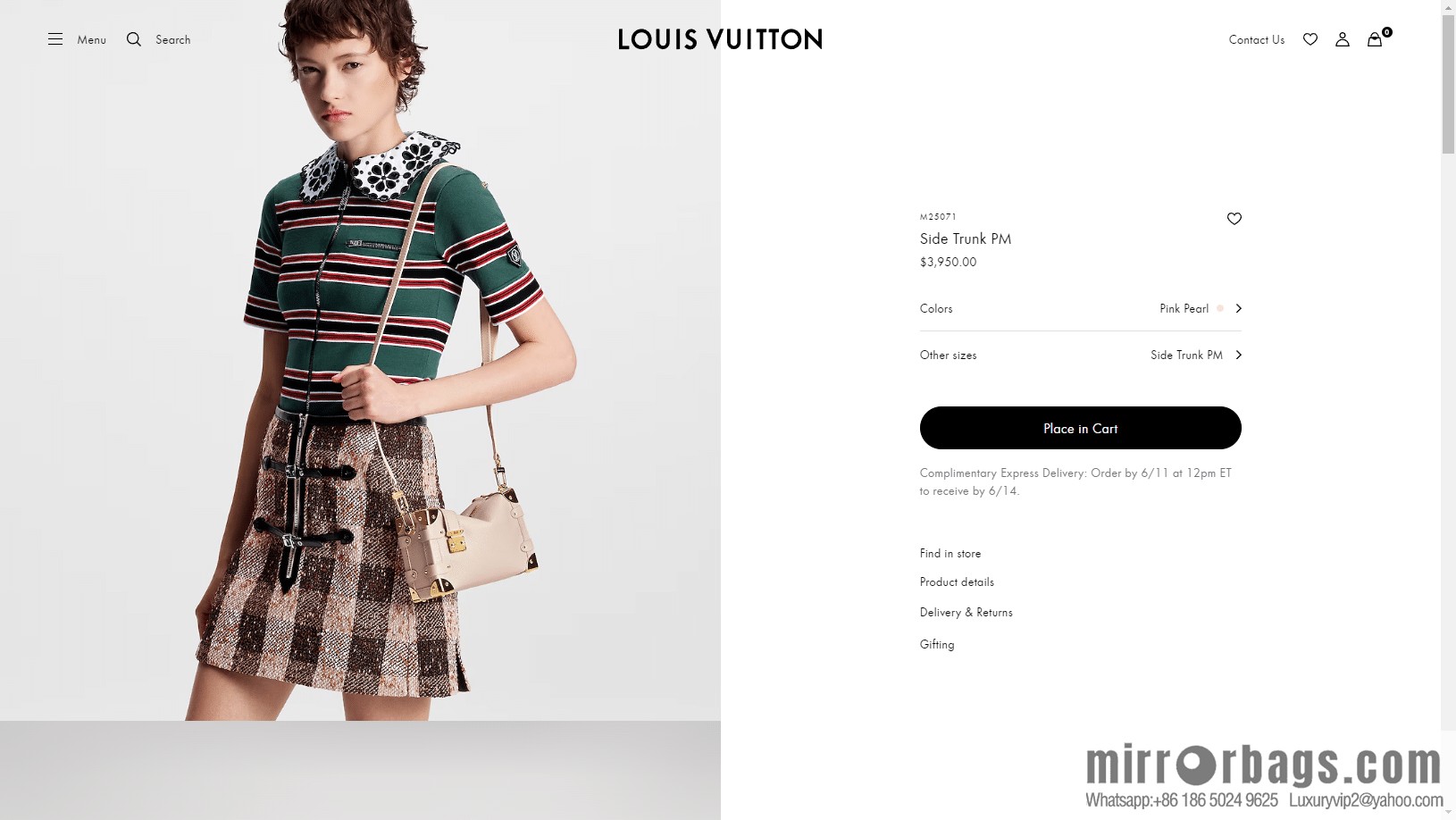 LV M25071 Season's new SIDE TRUNK small handbag