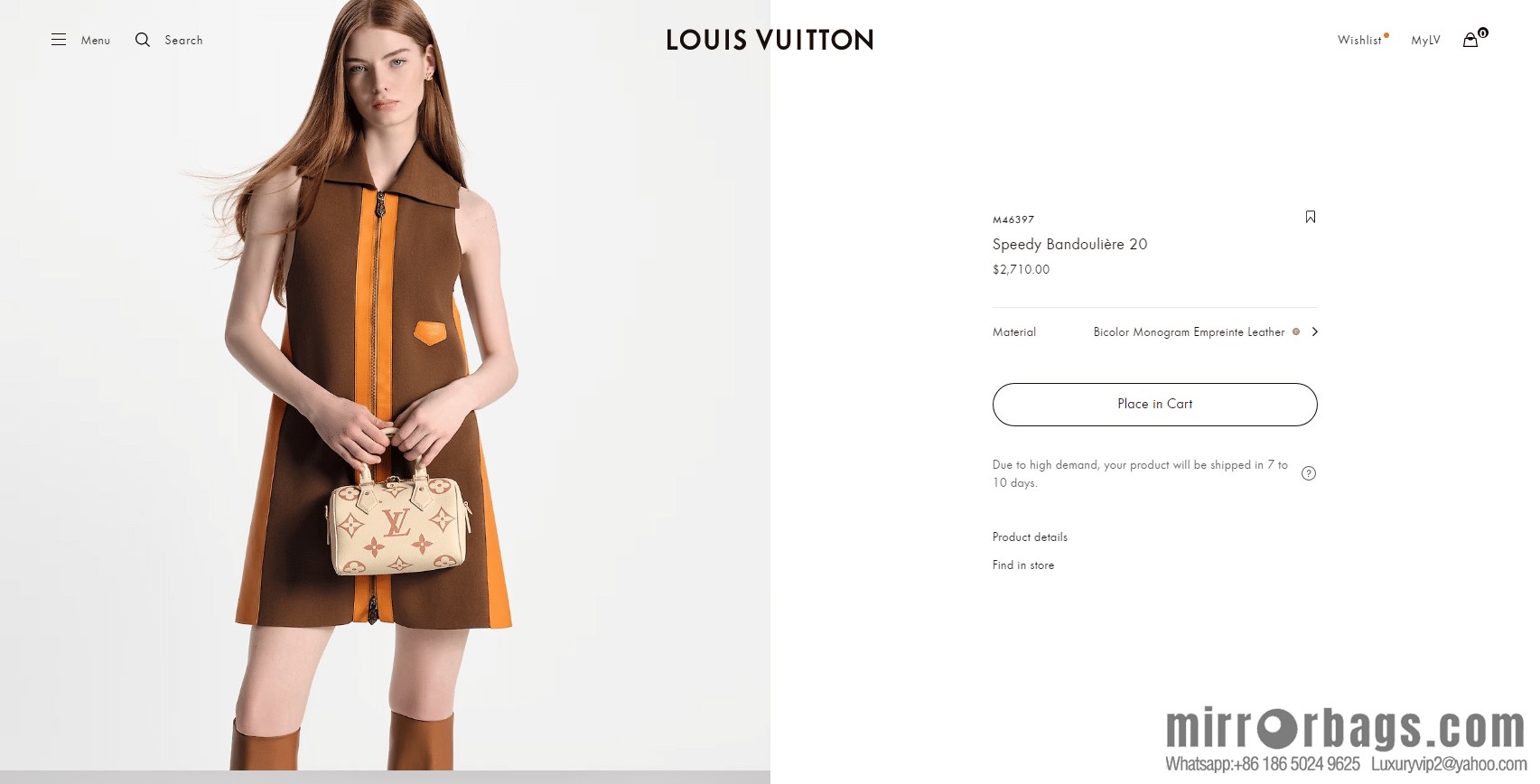 LV M46397 Speedy Bandoulière 20