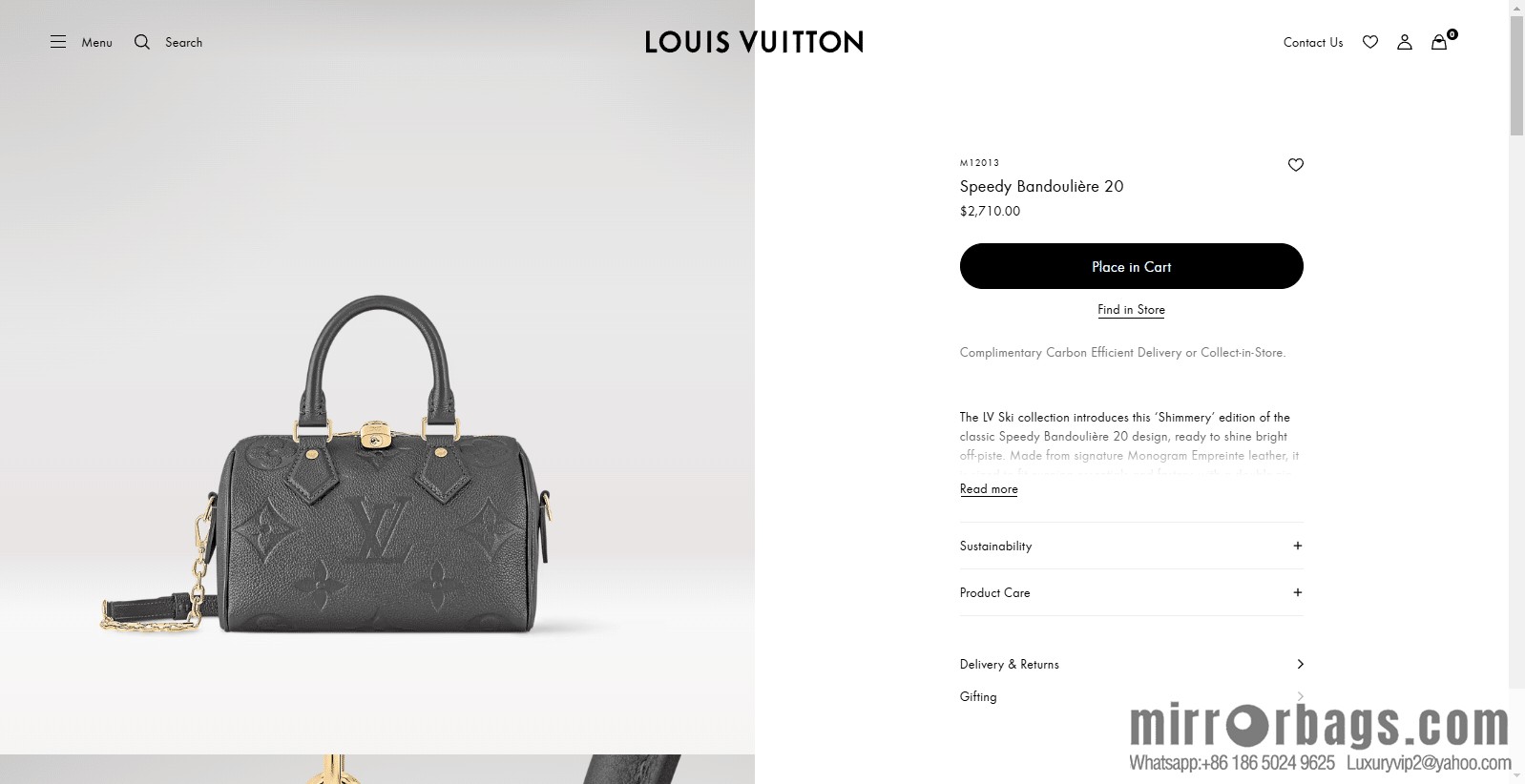 LV M12013 Speedy Bandoulière 20