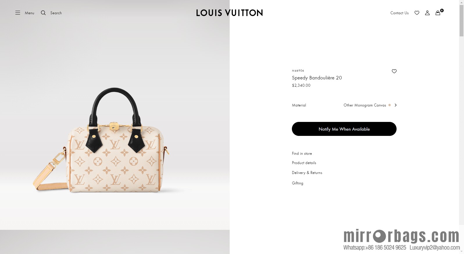 LV M46906 SPEEDY BANDOULIZRE 20 handbag