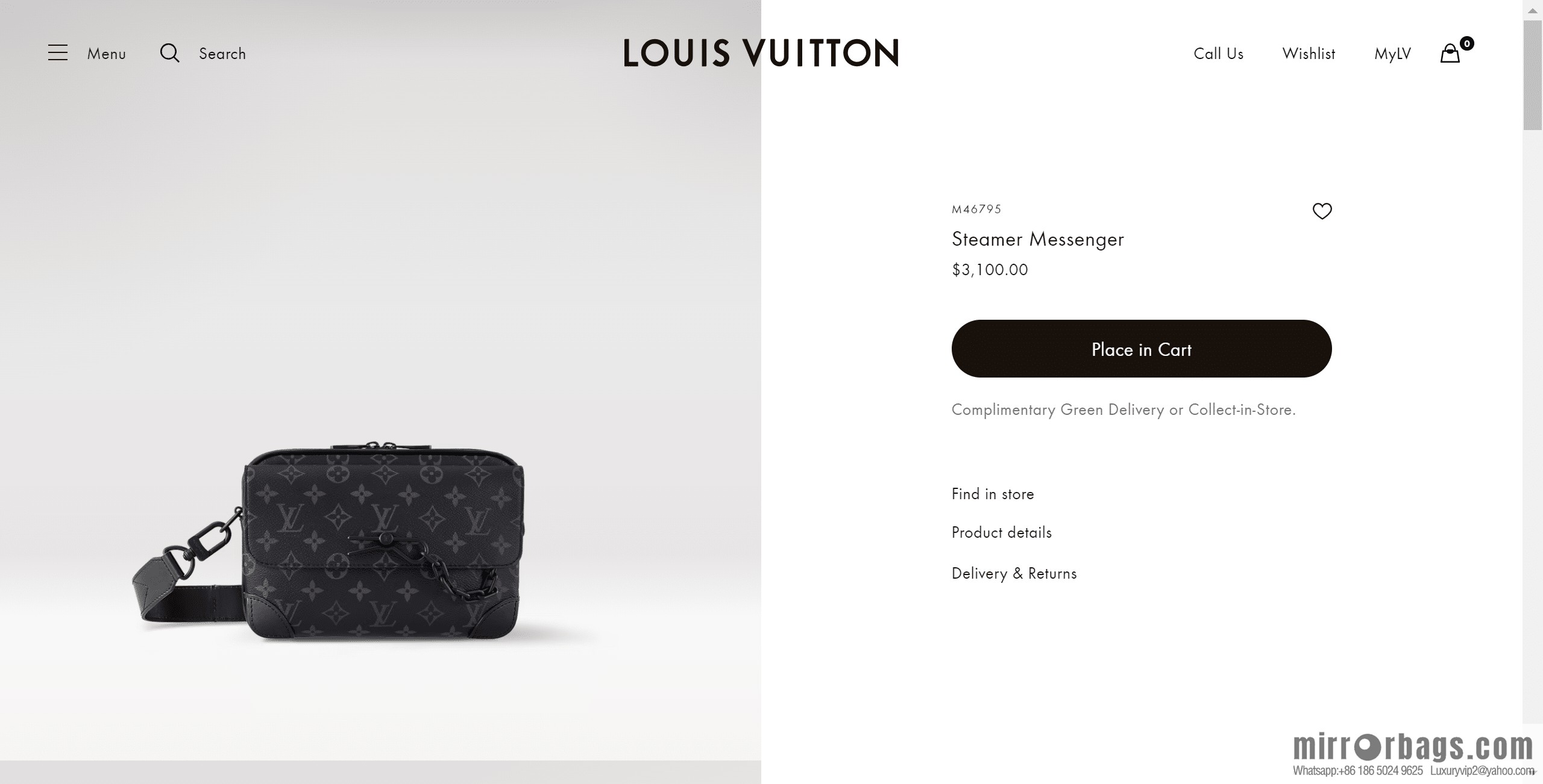 Louis Vuitton M46795 Steamer Messenger