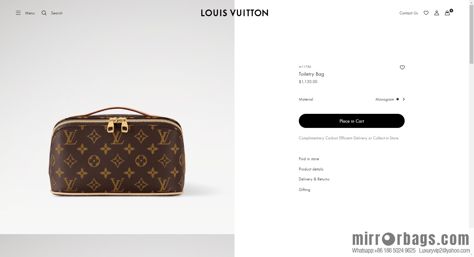 LV M11750 Toiletry Bag