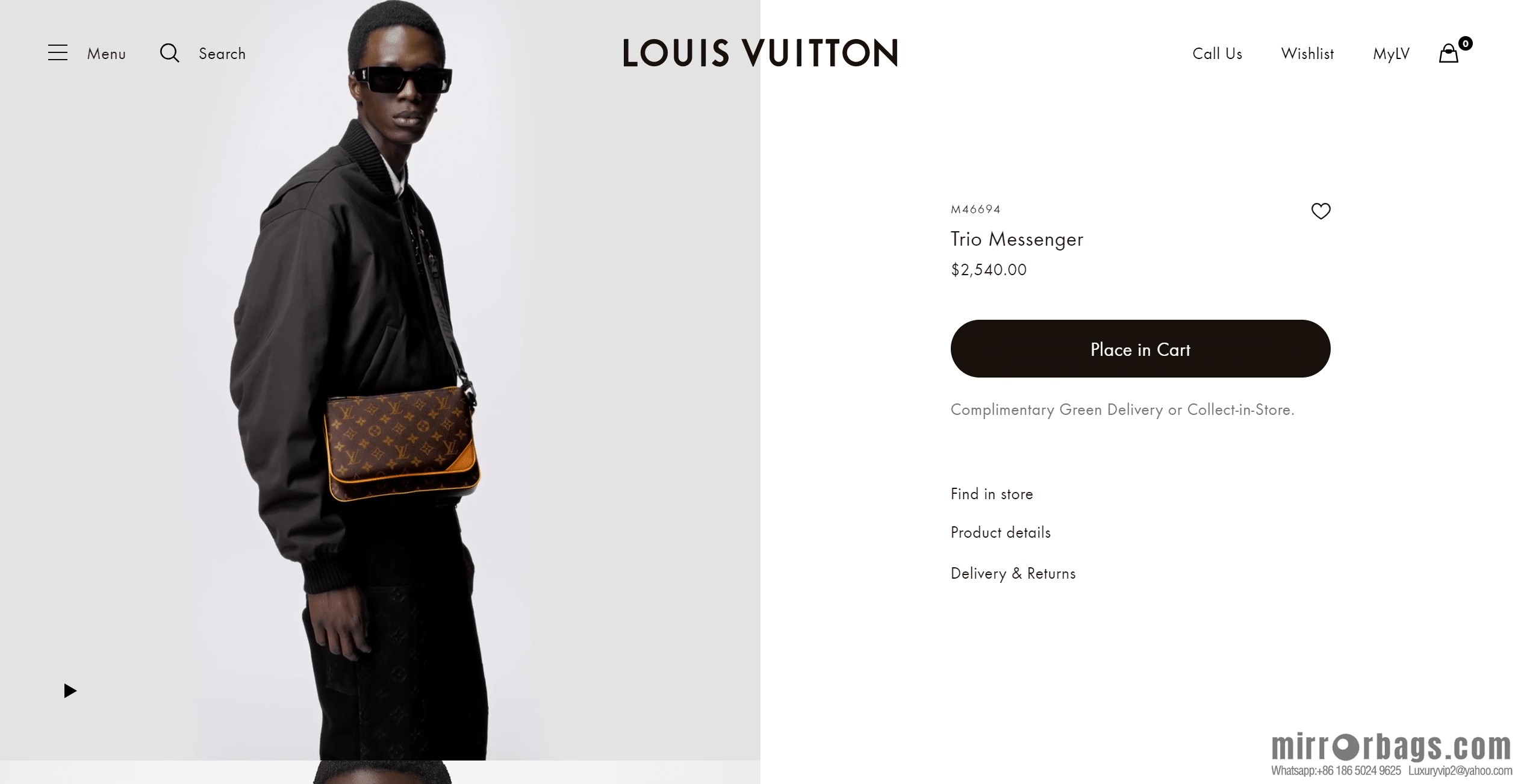 LV M46694 Trio Messenger