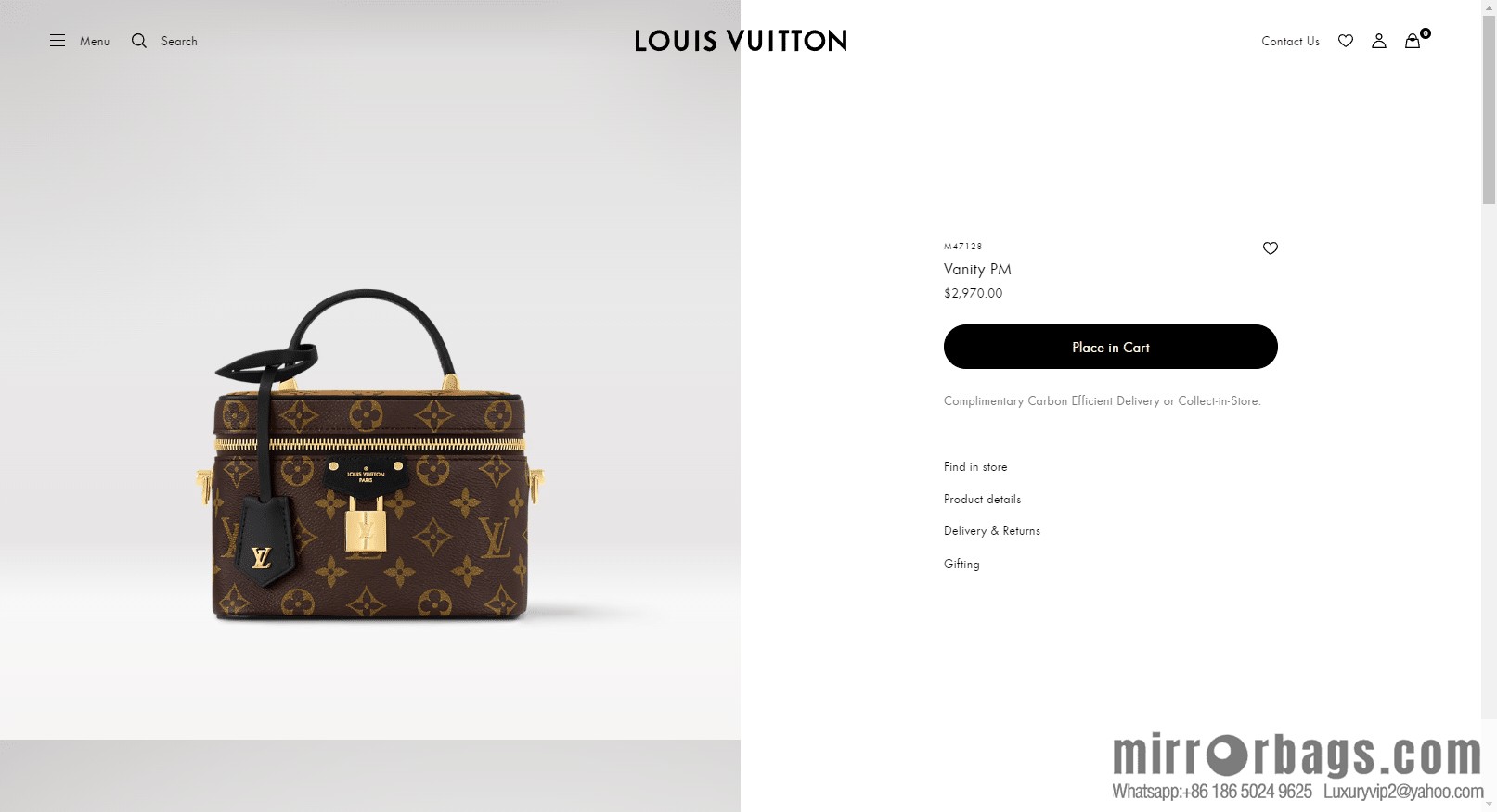 LV M47128 Vanity PM