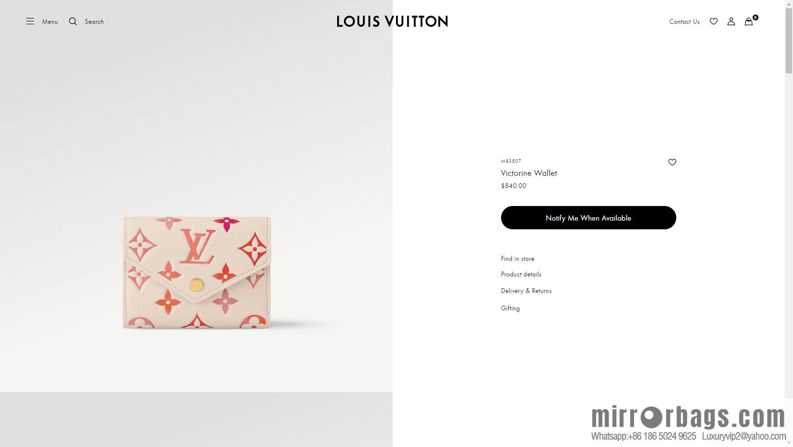 LV Victoria wallet M83507 Premium