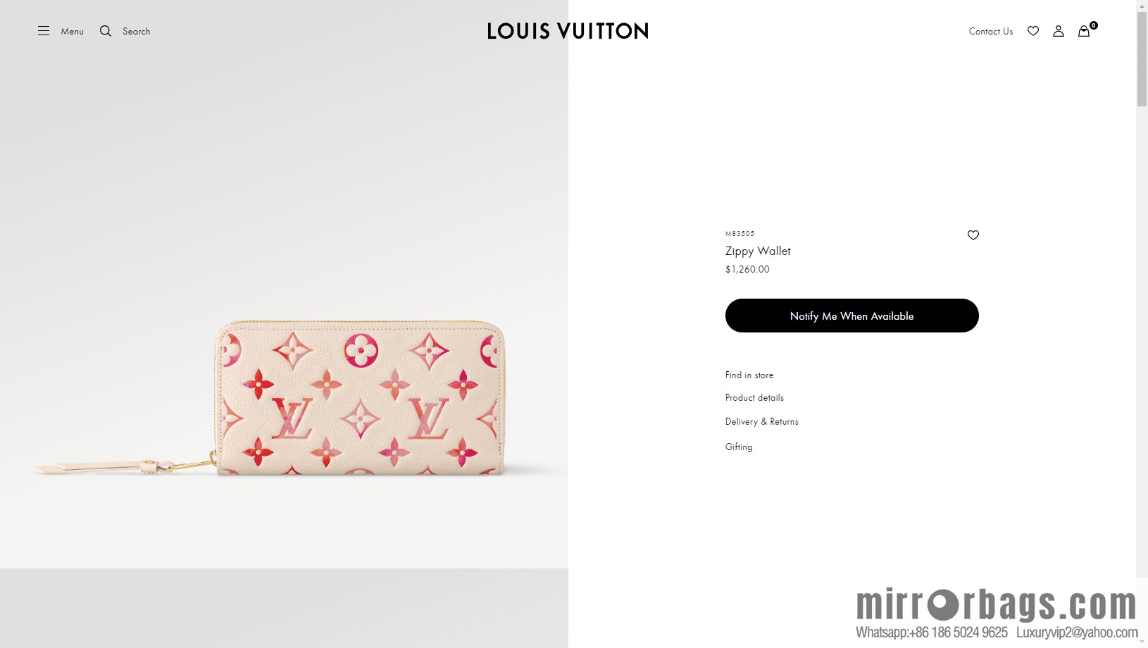 LV Zippy Wallet M83505 Premium