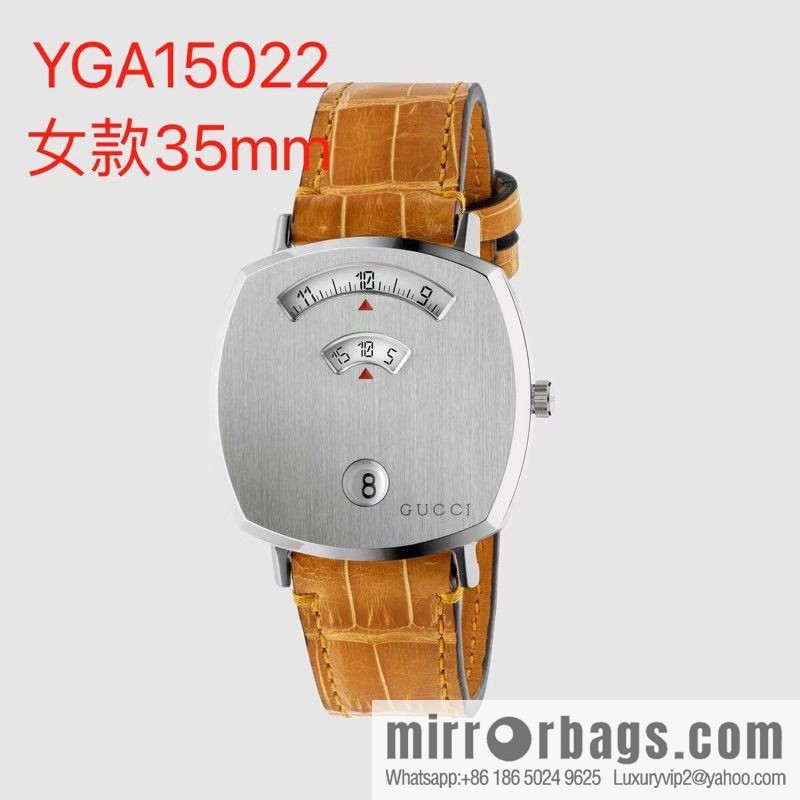 Gucci GUCCl's latest 316L stainless steel calfskin strap watch