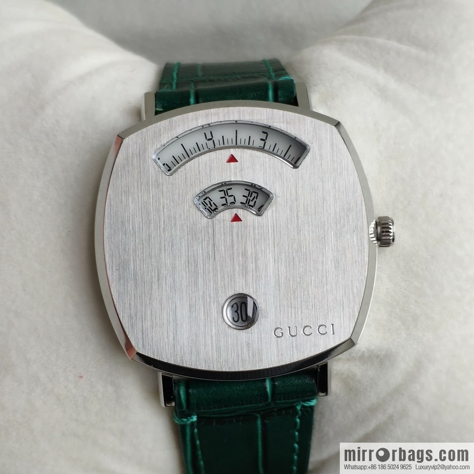 Gucci GUCCl's latest 316L stainless steel calfskin strap watch
