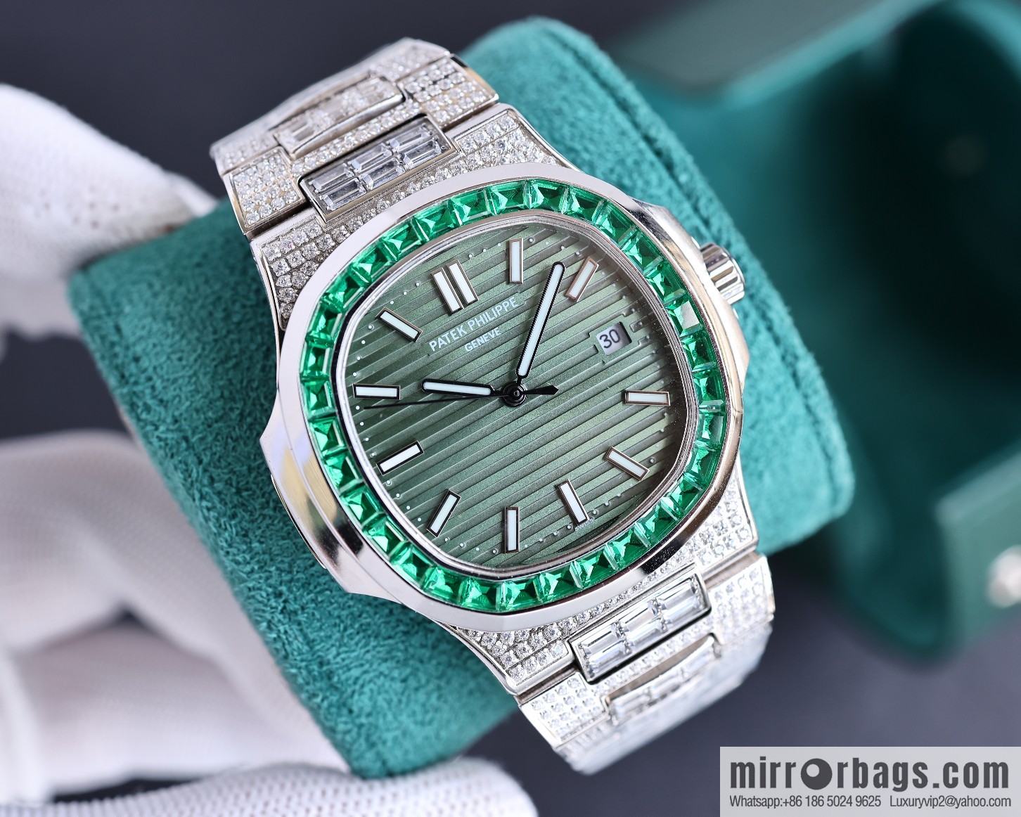 PP Patek. Philippe Nautilus Gypsy Edition Customized Original 324 Movement Watch