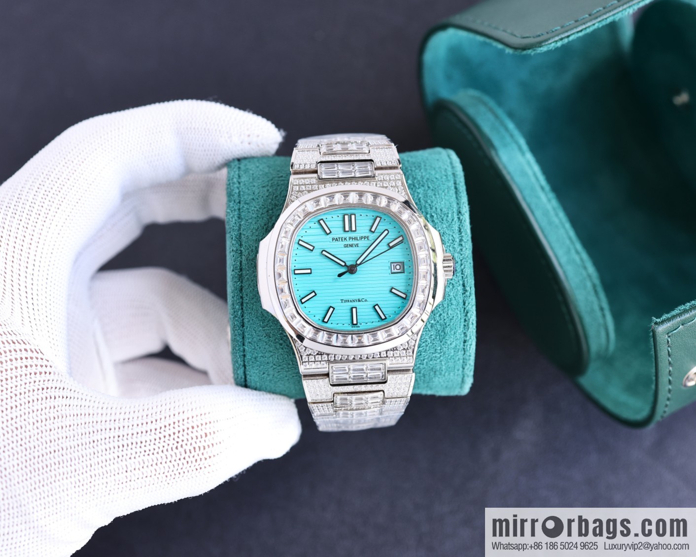 PP Patek. Philippe Nautilus Gypsy Edition Customized Original 324 Movement Watch