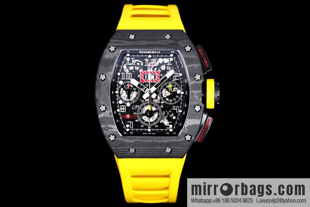 Z Factory Richard Mill RM11-FM Series RM 11-FM with 7750 Chronograph Mechanical Movement Fly Back Chronograph Automatic Watch