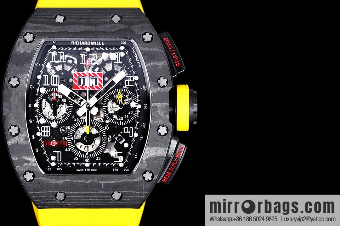 Z Factory Richard Mill RM11-FM Series RM 11-FM with 7750 Chronograph Mechanical Movement Fly Back Chronograph Automatic Watch