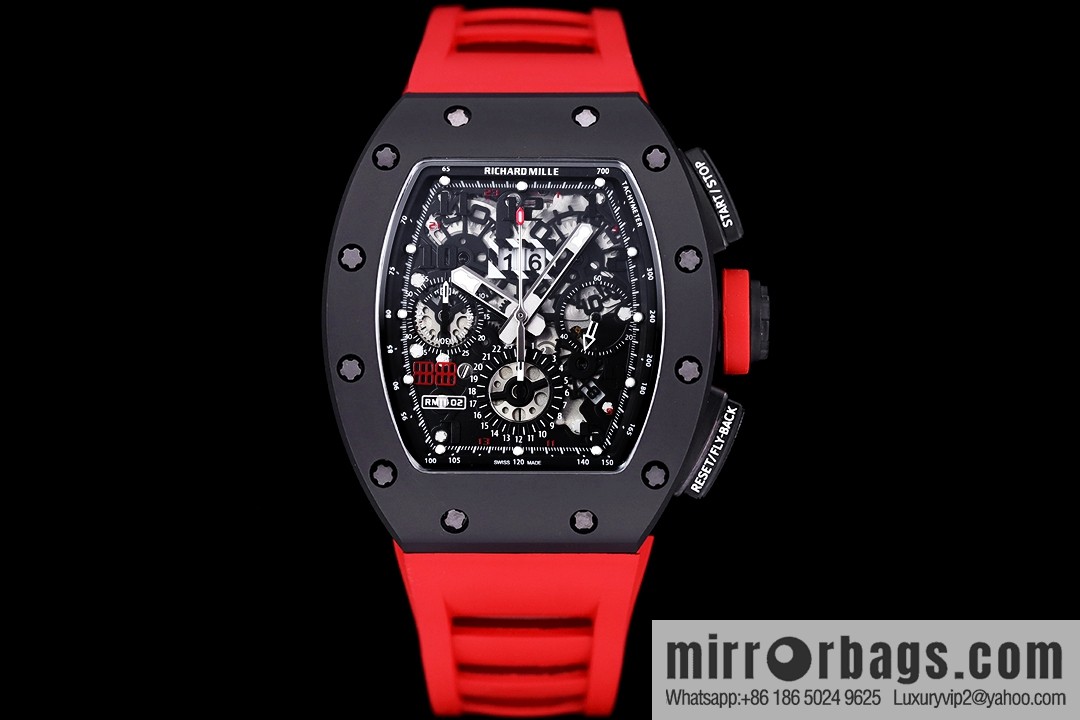 Z Factory Richard Mill RM11-FM Series RM 11-FM with 7750 Chronograph Mechanical Movement Fly Back Chronograph Automatic Watch