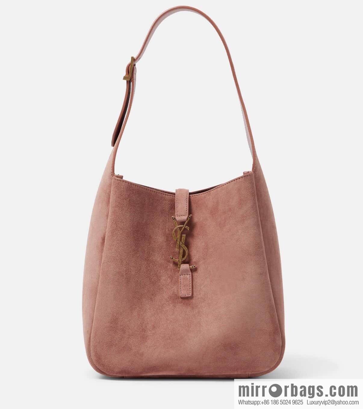 YSL 🆕 pink suede 𝗛𝗼𝗯𝗼 𝗟𝗘 𝟱𝗔𝟳 armpit bag 713938