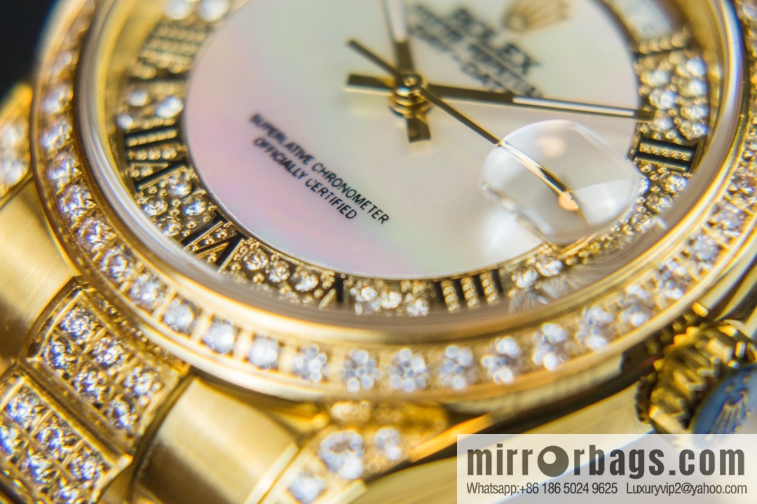 NS-Factory Rolex Log Full Diamond Series Swiss 2836 Movement Watch