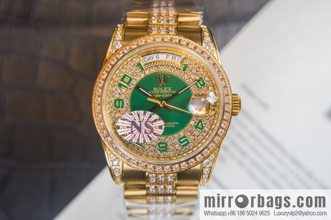NS-Factory Rolex Log Full Diamond Series Swiss 2836 Movement Watch