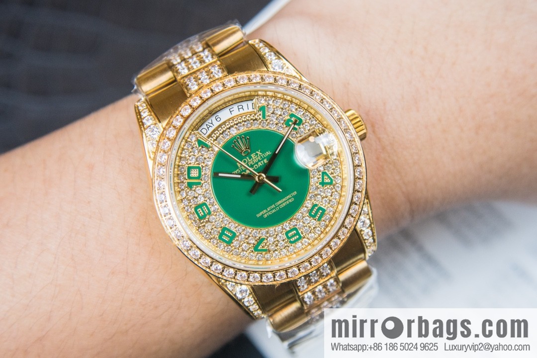 NS-Factory Rolex Log Full Diamond Series Swiss 2836 Movement Watch