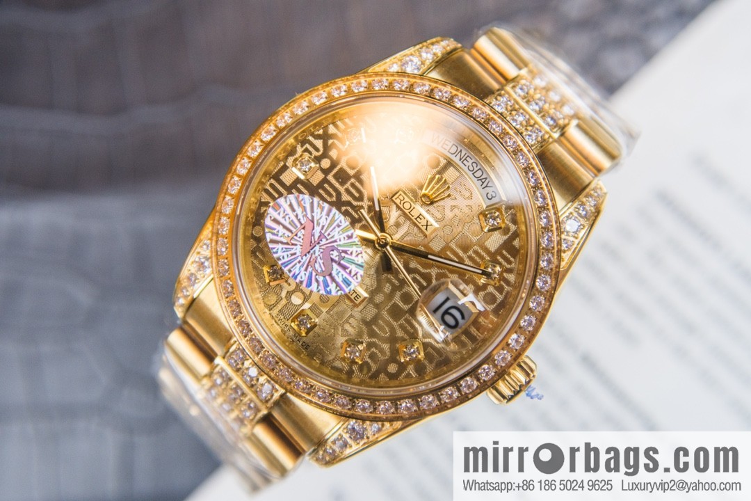 NS-Factory Rolex Log Full Diamond Series Swiss 2836 Movement Watch