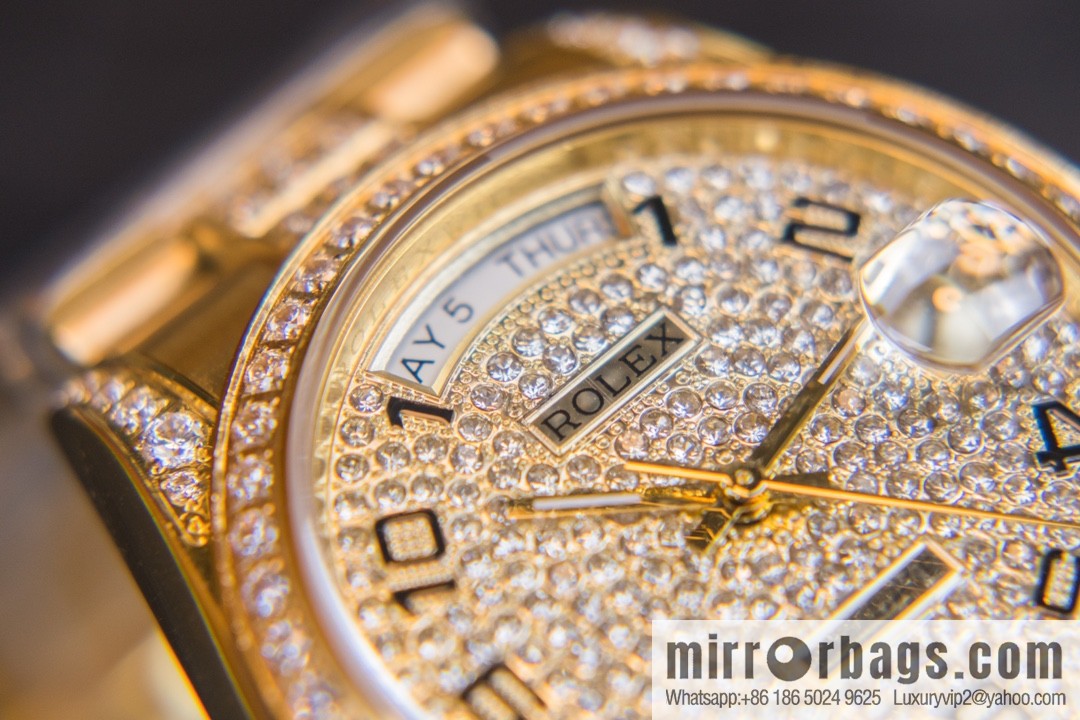 NS-Factory Rolex Log Full Diamond Series Swiss 2836 Movement Watch