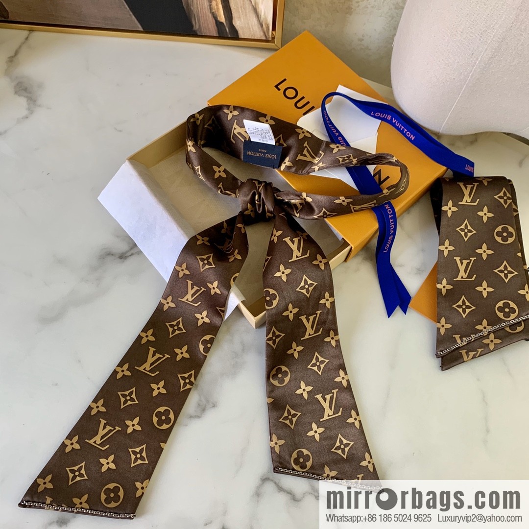 LV Louis Vuitton 100% Silk Satin Monogram Ribbon MP2592