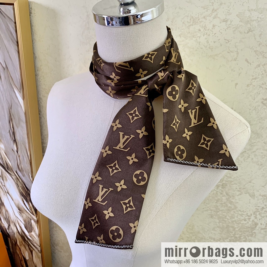 LV Louis Vuitton 100% Silk Satin Monogram Ribbon MP2592