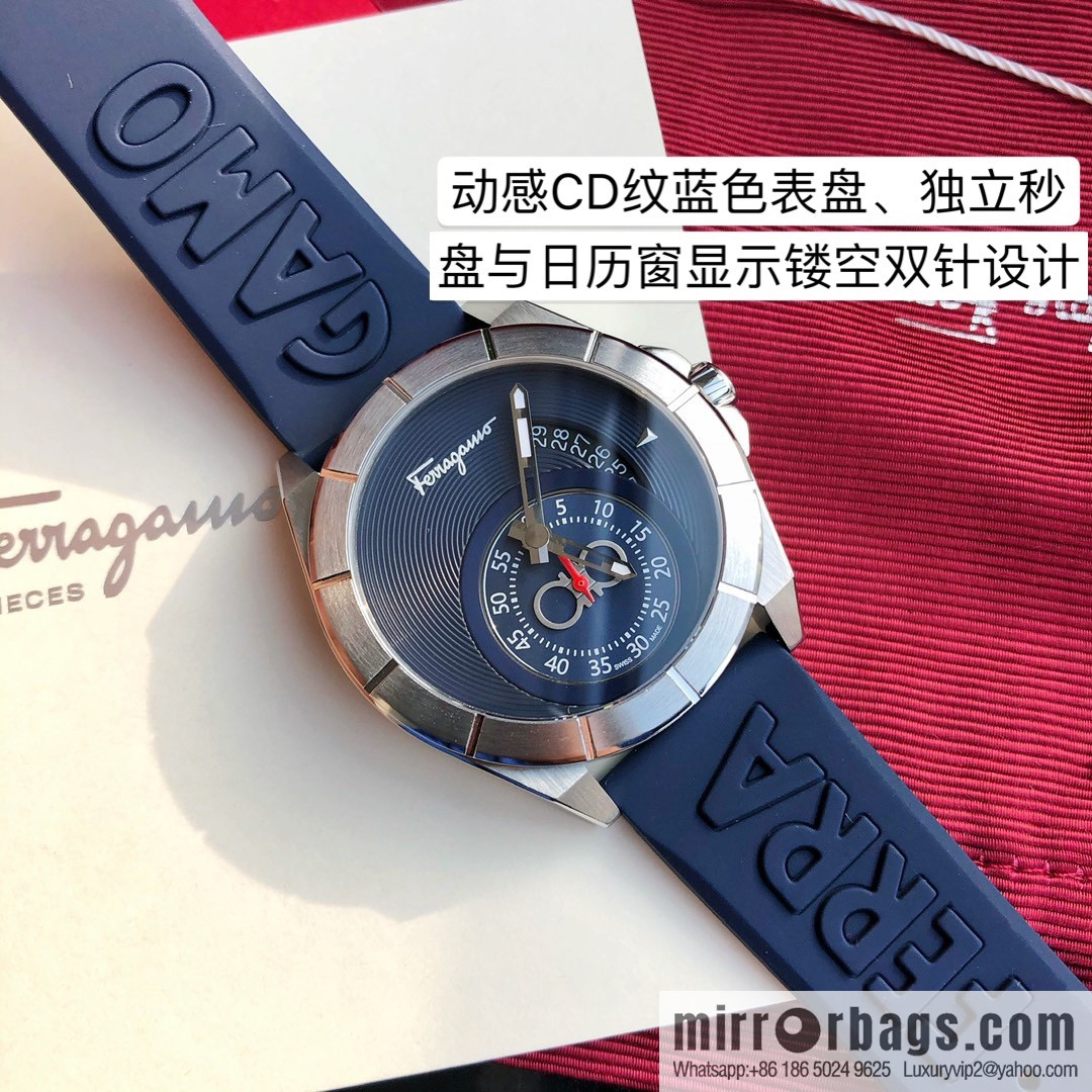 Original, Ferragamo Silicone Men's Sports Quartz Watch