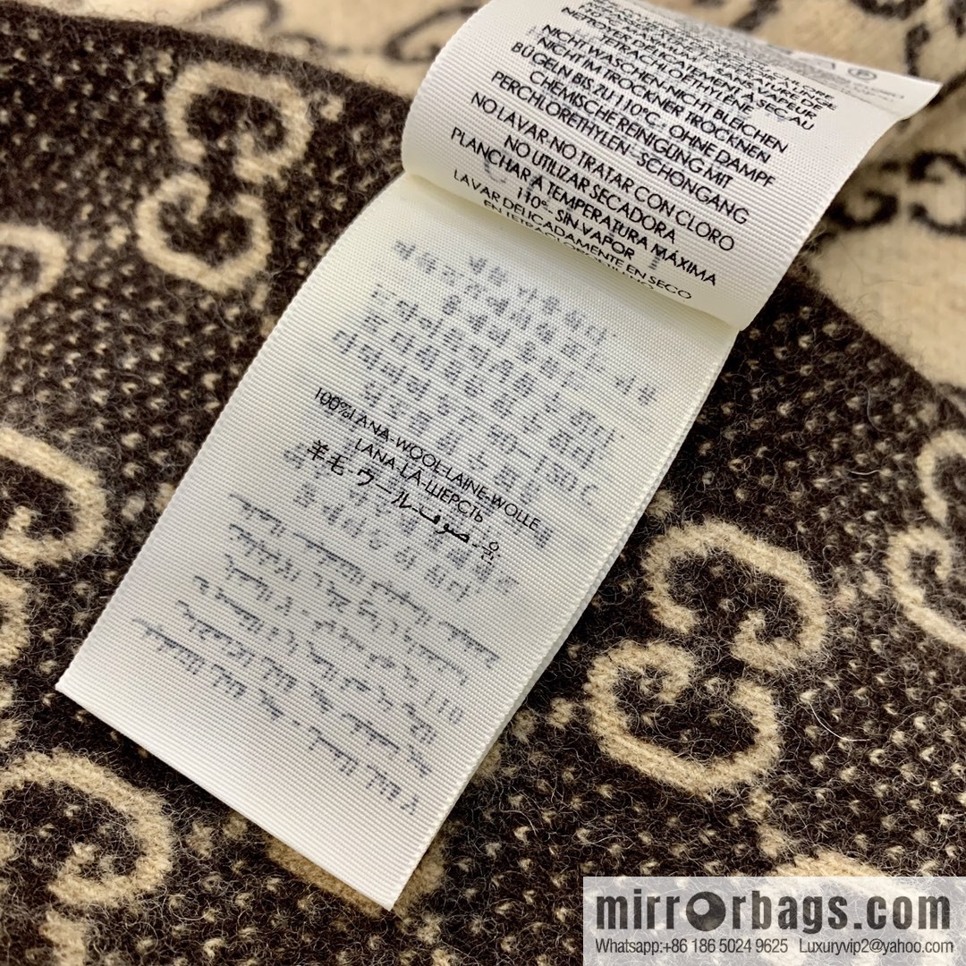 GUCCI Gucci double G letter interwoven pattern wool towel 600947