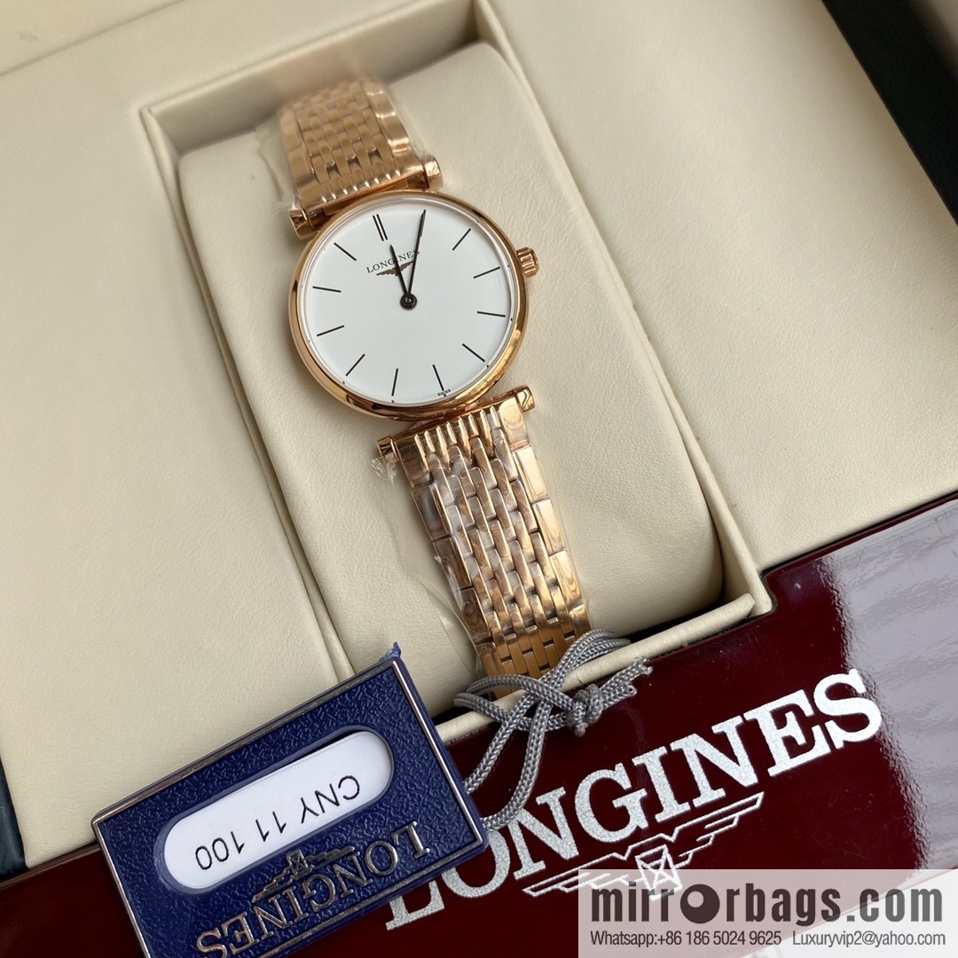 Ultra-thin 4mm~ Longines Garland Series - Elegant Luxury Ladies Quartz Watch