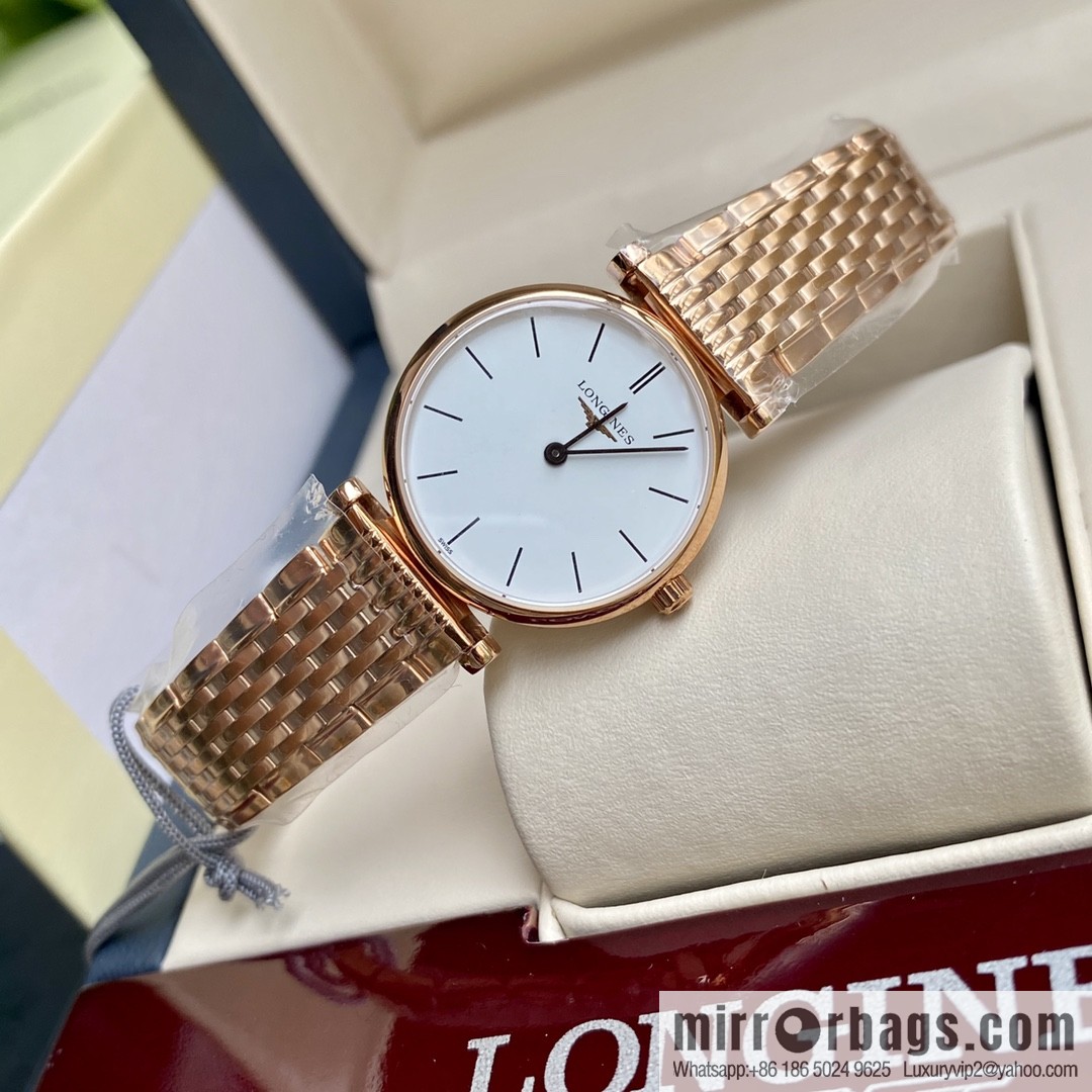 Ultra-thin 4mm~ Longines Garland Series - Elegant Luxury Ladies Quartz Watch