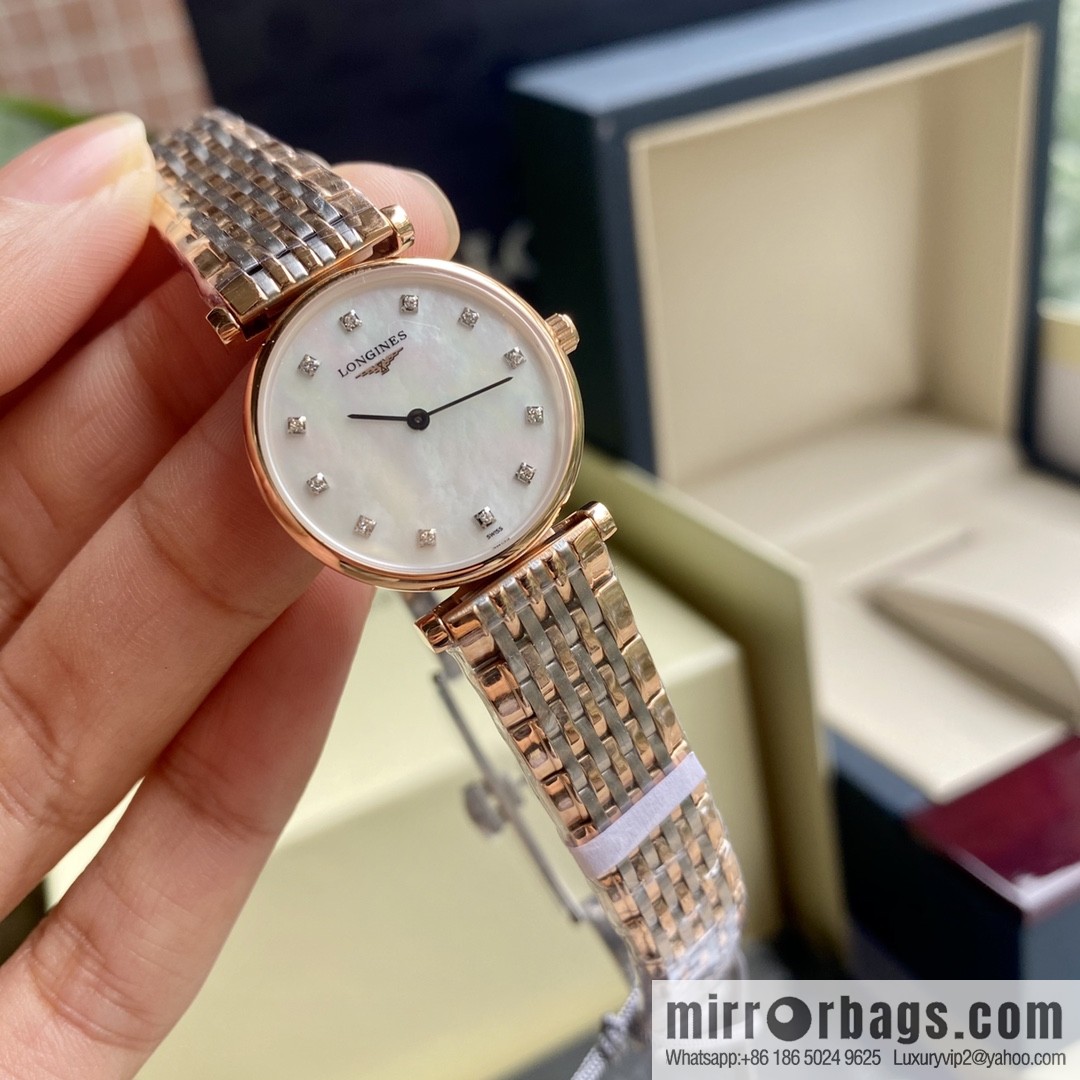 Ultra-thin 4mm~ Longines Garland Series - Elegant Luxury Ladies Quartz Watch