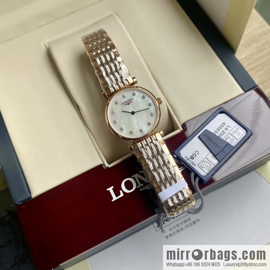 Ultra-thin 4mm~ Longines Garland Series - Elegant Luxury Ladies Quartz Watch