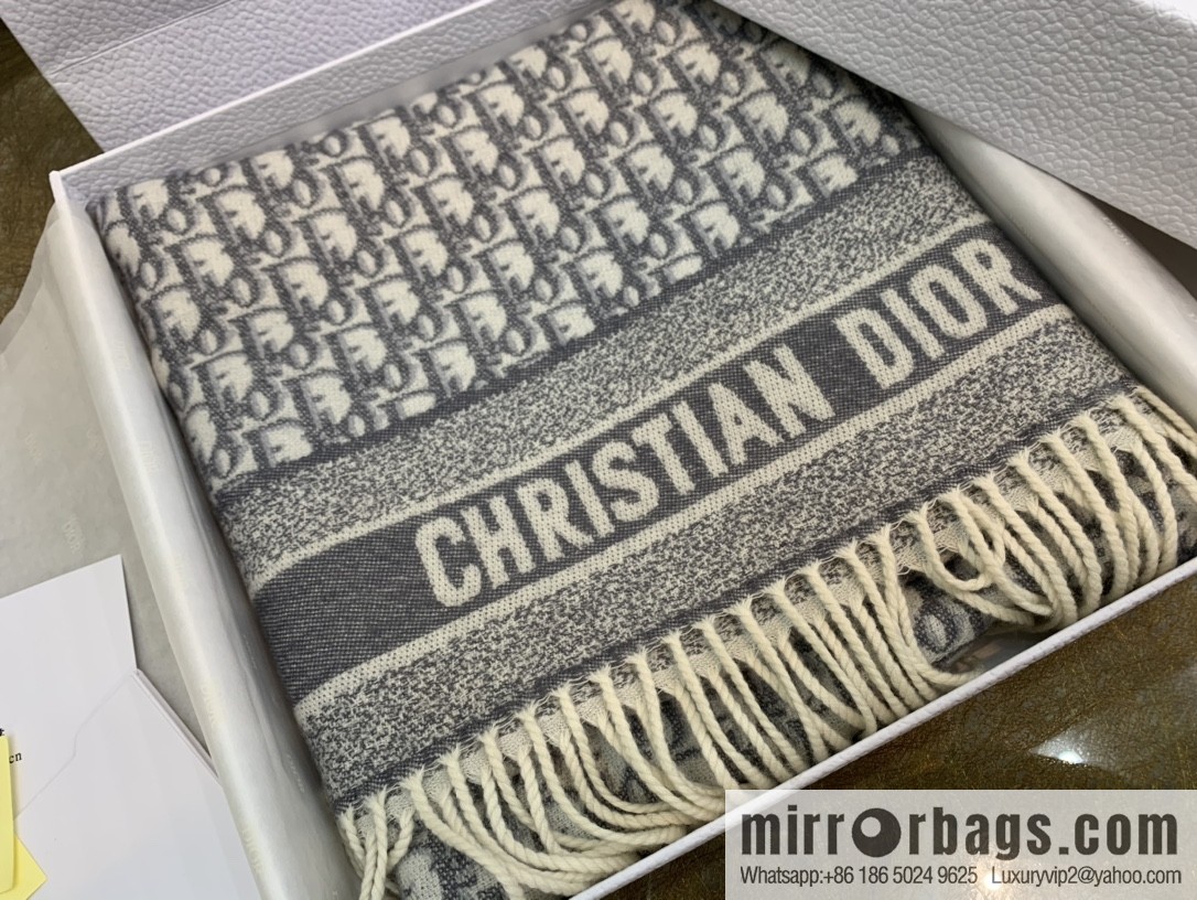 Dior classic old flower Oblique print new version cashmere scarf 01CDO309I093_C340
