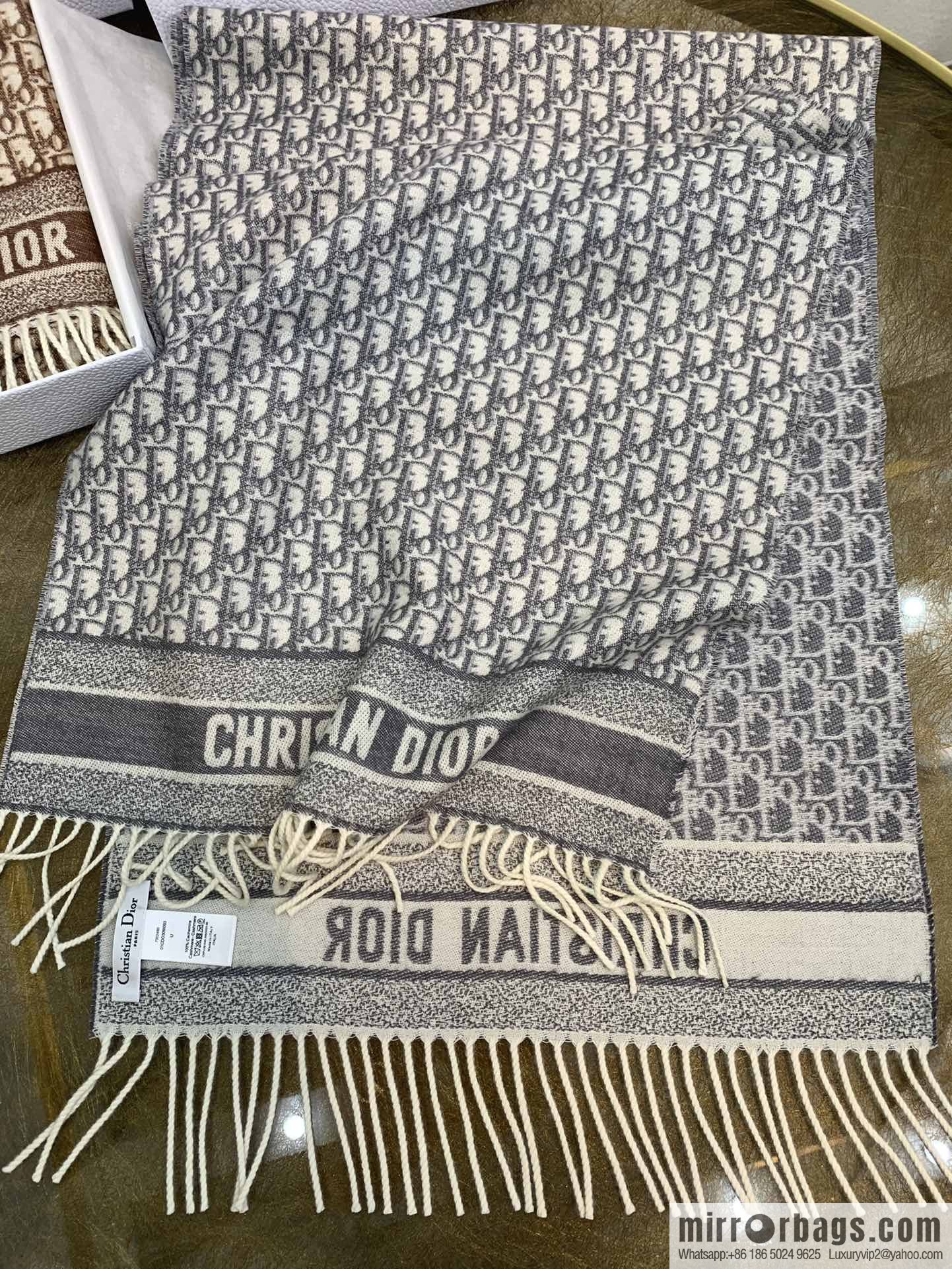 Dior classic old flower Oblique print new version cashmere scarf 01CDO309I093_C340