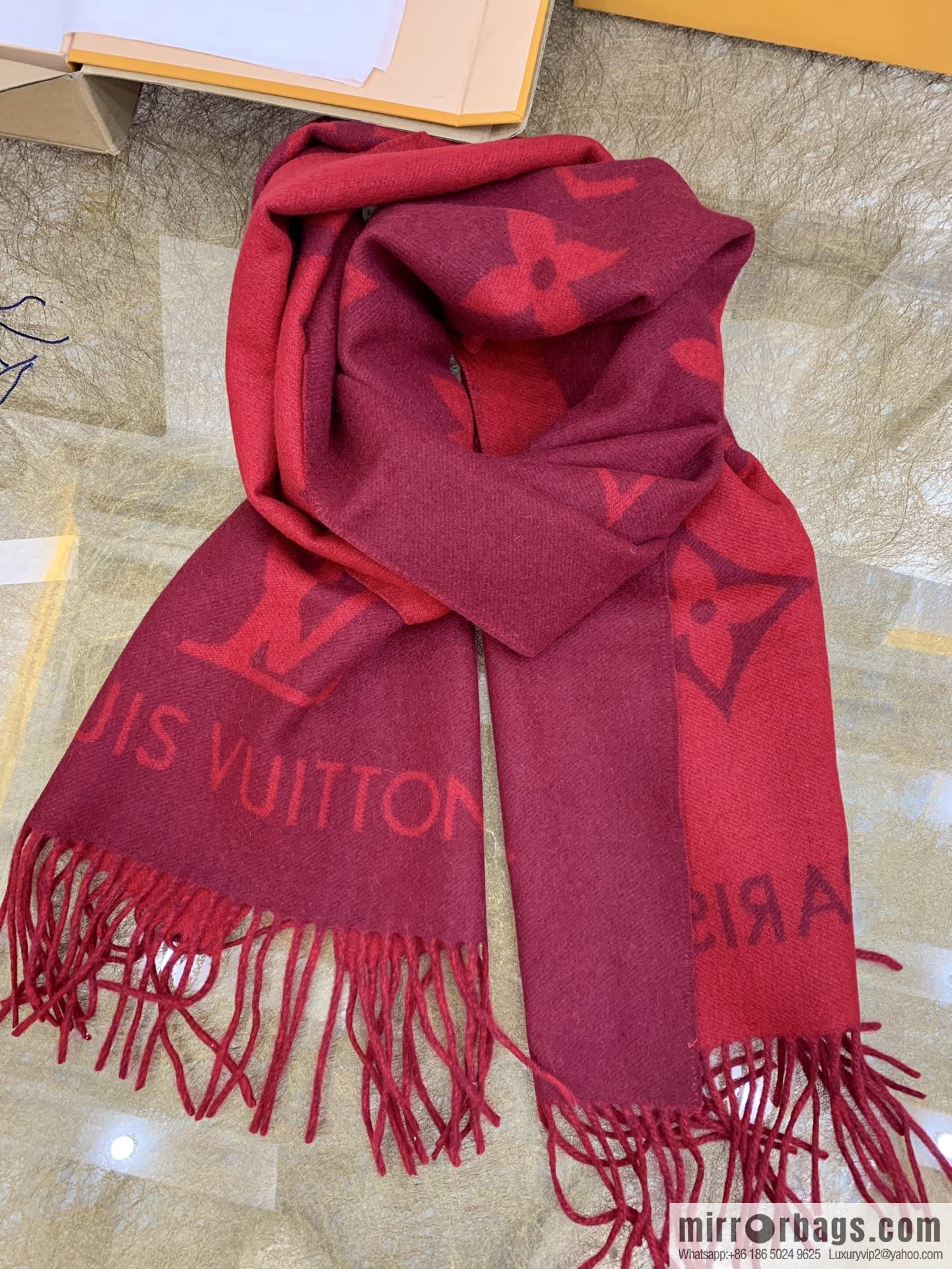 LV Louis Vuitton fringed trim 100% cashmere Reykjavik scarf M75704 #M75505 #M71040 #M71041 #M76637 #M76067