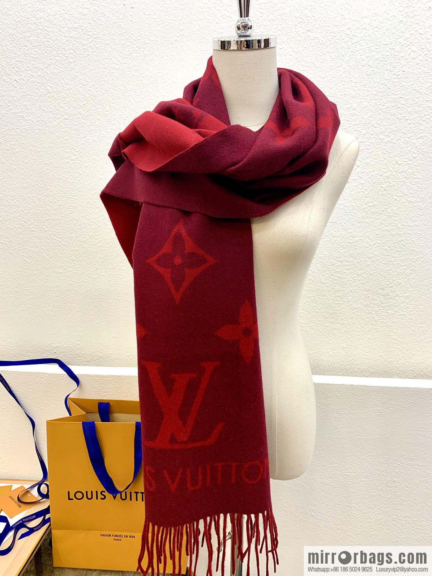 LV Louis Vuitton fringed trim 100% cashmere Reykjavik scarf M75704 #M75505 #M71040 #M71041 #M76637 #M76067