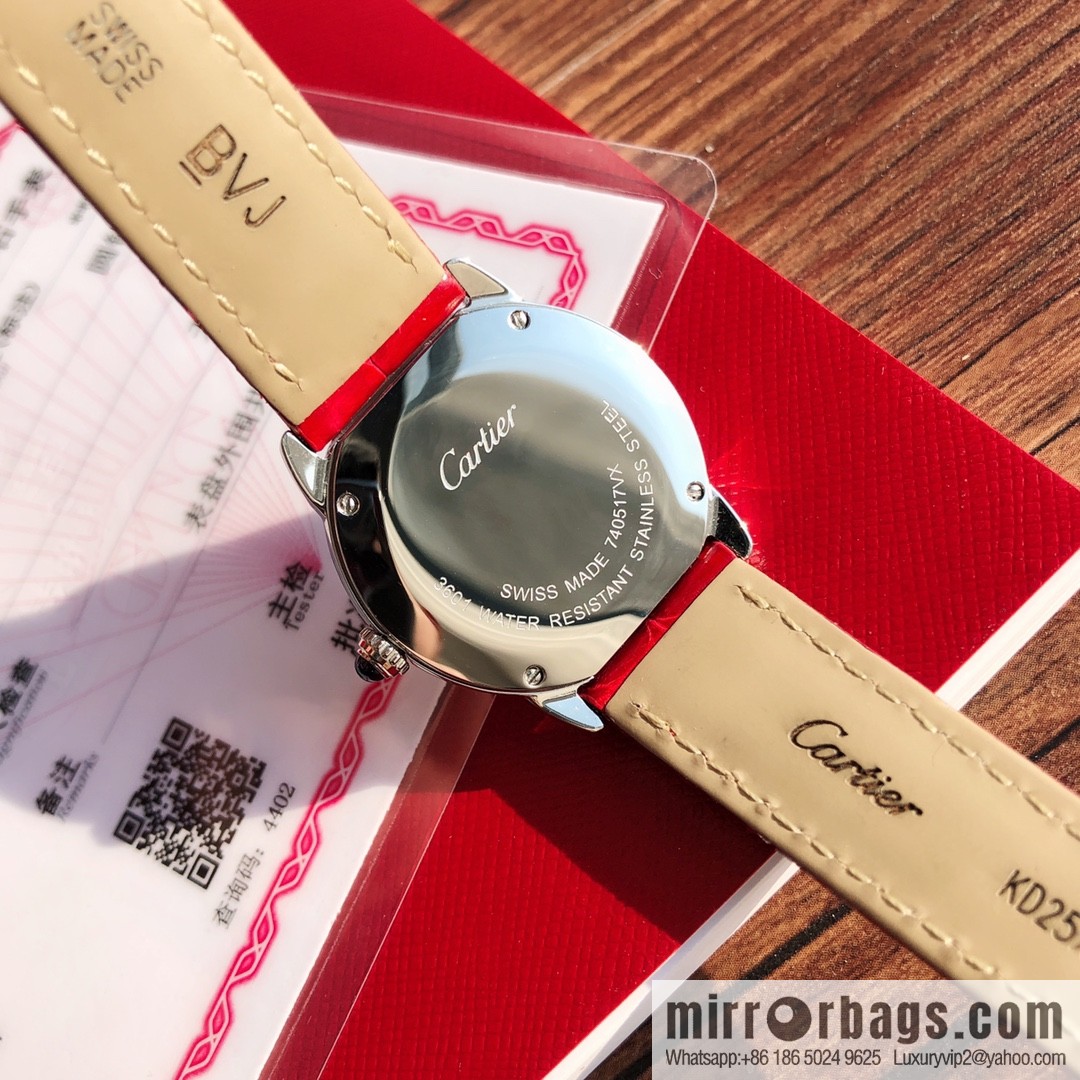 Spot Ronde de cartier (Cartier London) top version ring inlaid with 54 vs1.2 real diamonds imported American crocodile leather