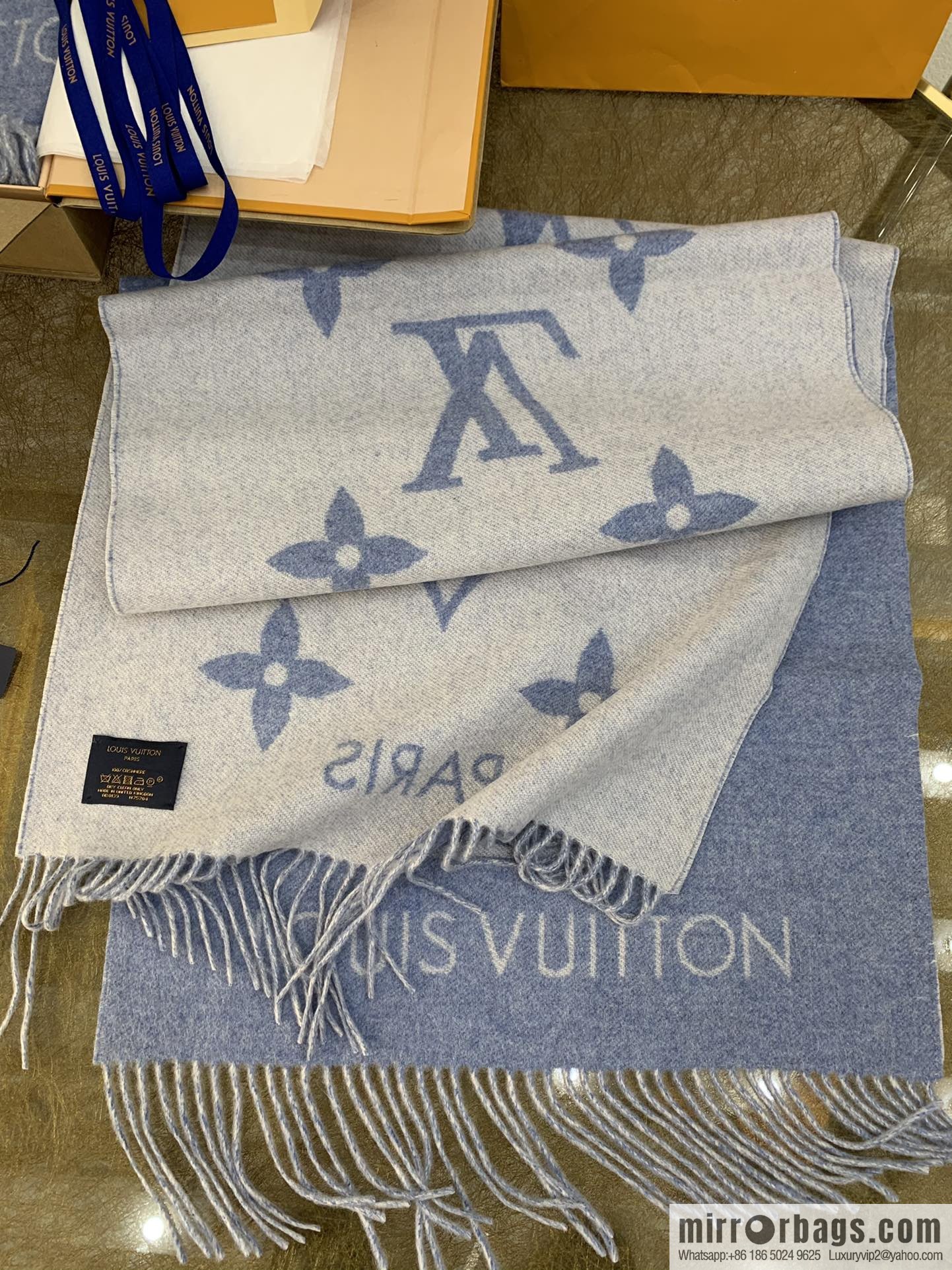 LV Louis Vuitton fringed trim 100% cashmere Reykjavik scarf M75704 #M75505 #M71040 #M71041 #M76637 #M76067