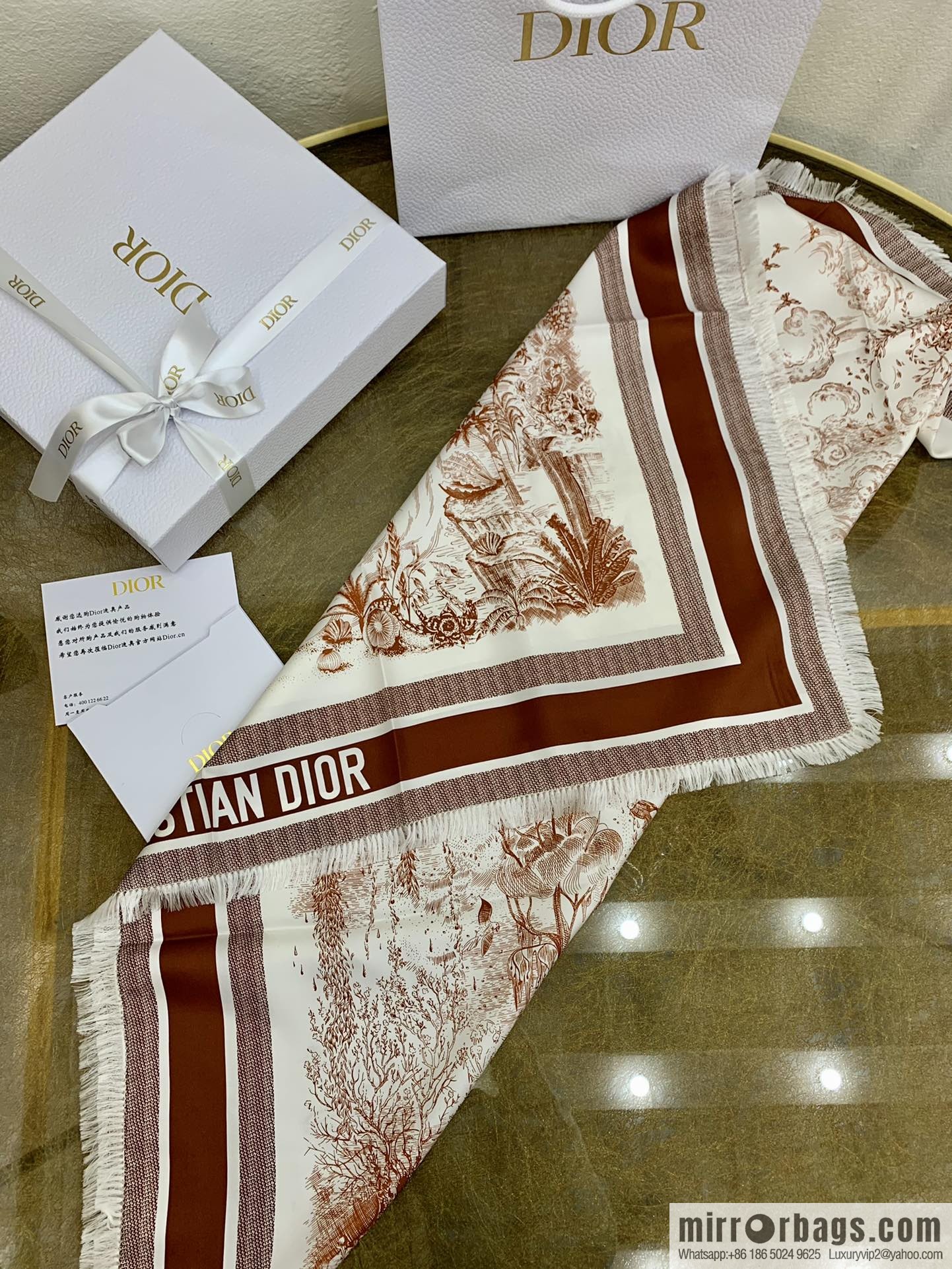 Dior 21 spring new silk square scarf