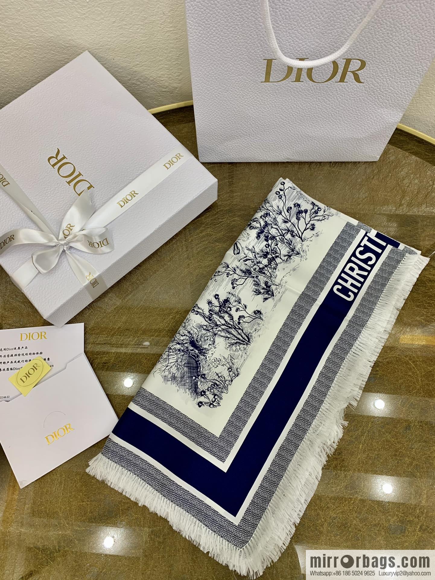 Dior 21 spring new silk square scarf