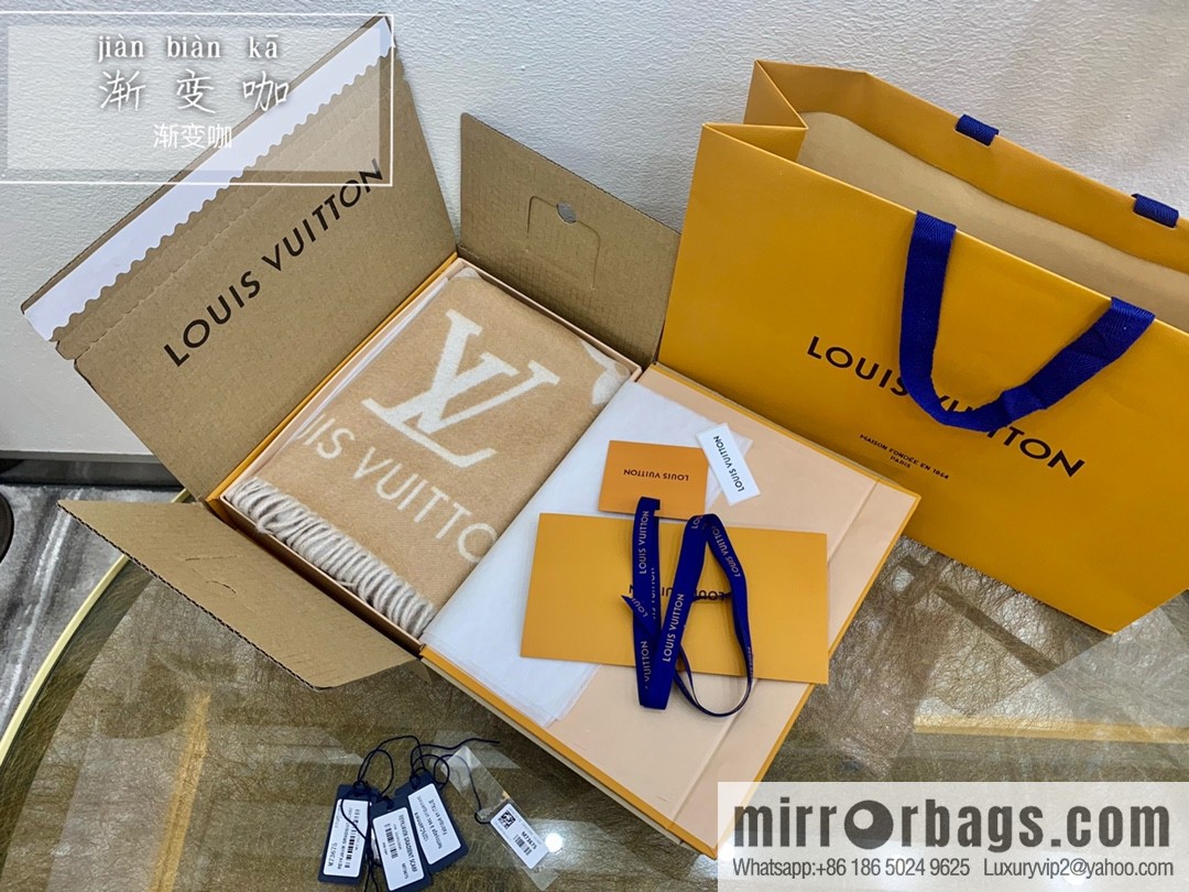 LV Louis Vuitton Pure Cashmere Reykjavik Gradient Scarf M70868 M70869 M73675