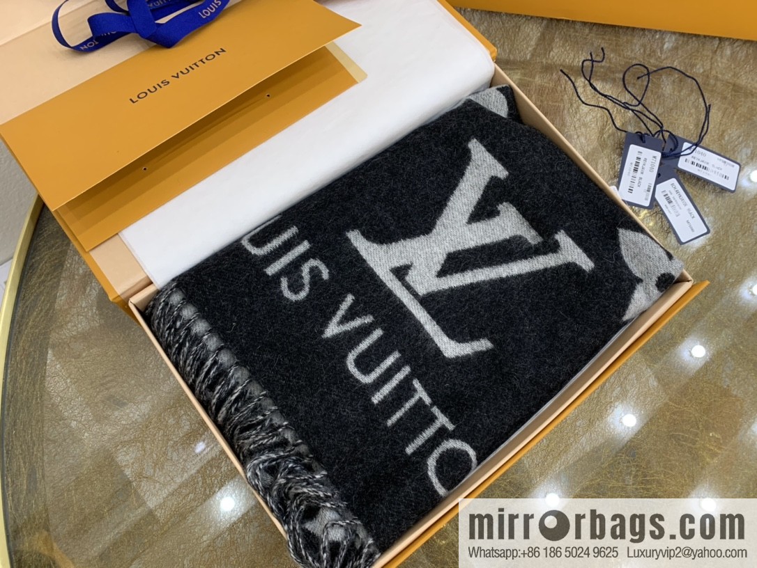 LV Louis Vuitton fringed trim 100% cashmere Reykjavik scarf M75704 #M75505 #M71040 #M71041 #M76637 #M76067