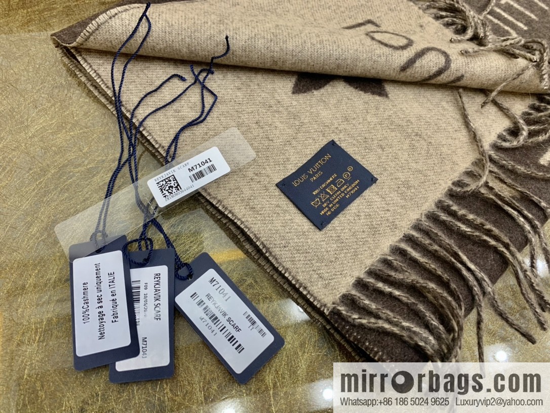 LV Louis Vuitton fringed trim 100% cashmere Reykjavik scarf M75704 #M75505 #M71040 #M71041 #M76637 #M76067