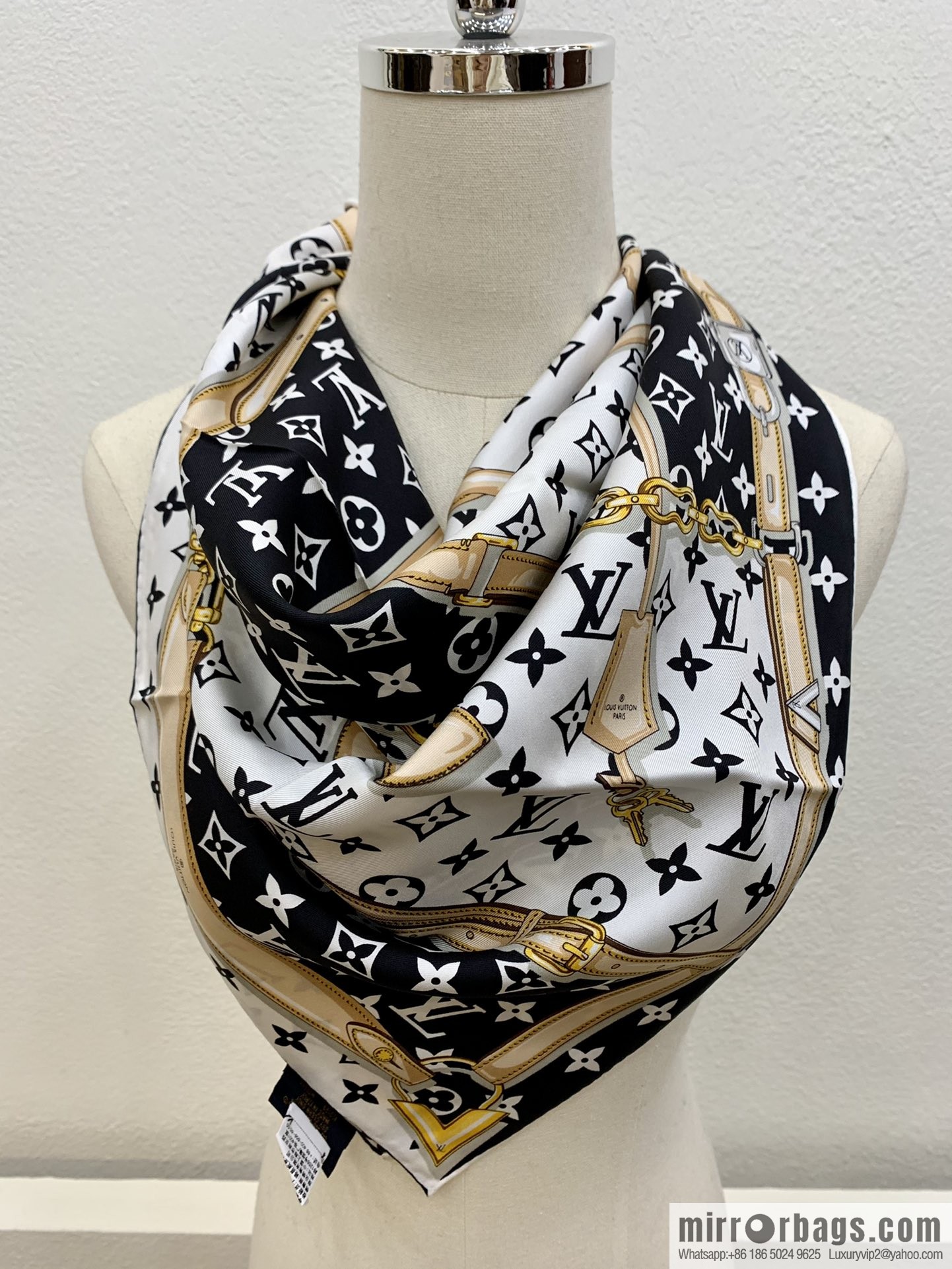 LV Louis Vuitton 100% silk twill scarf M78667 M78666 M70638