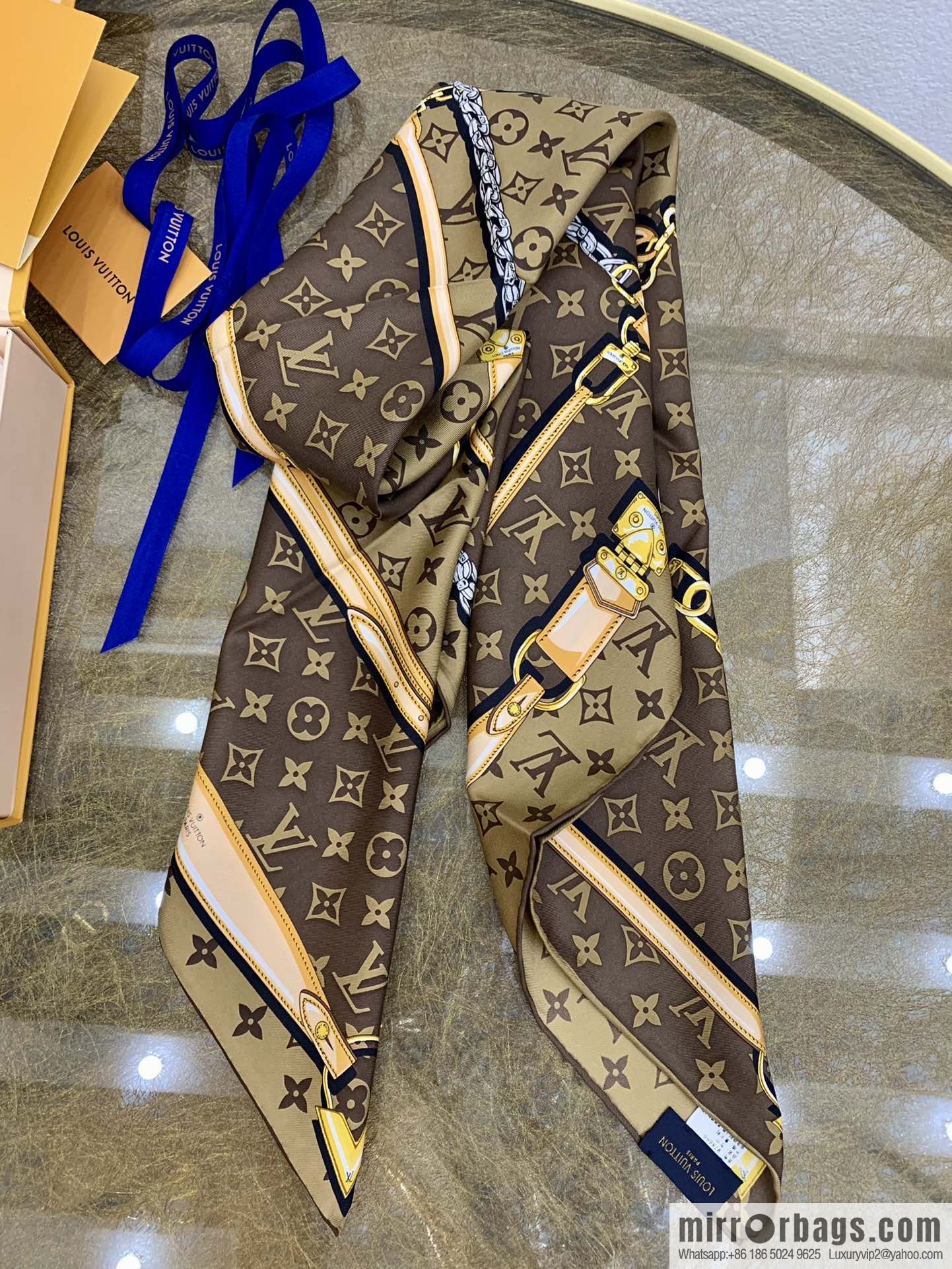 LV Louis Vuitton 100% silk twill scarf M78667 M78666 M70638