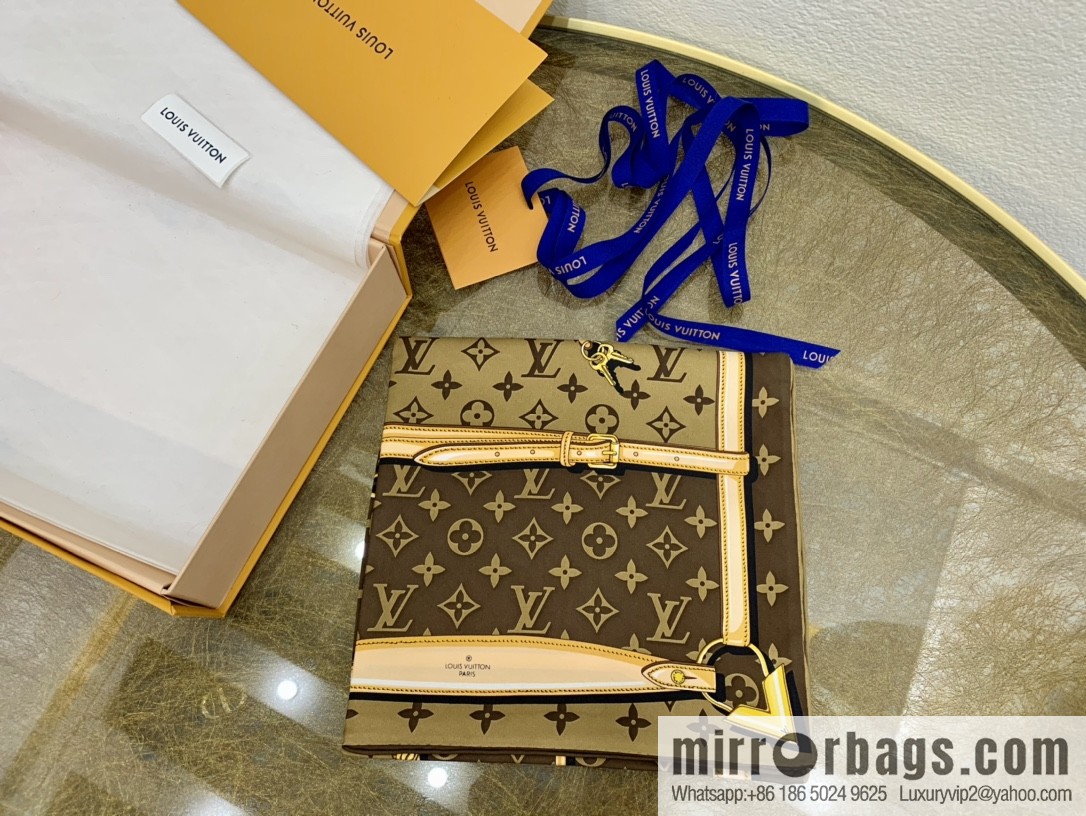 LV Louis Vuitton 100% silk twill scarf M78667 M78666 M70638