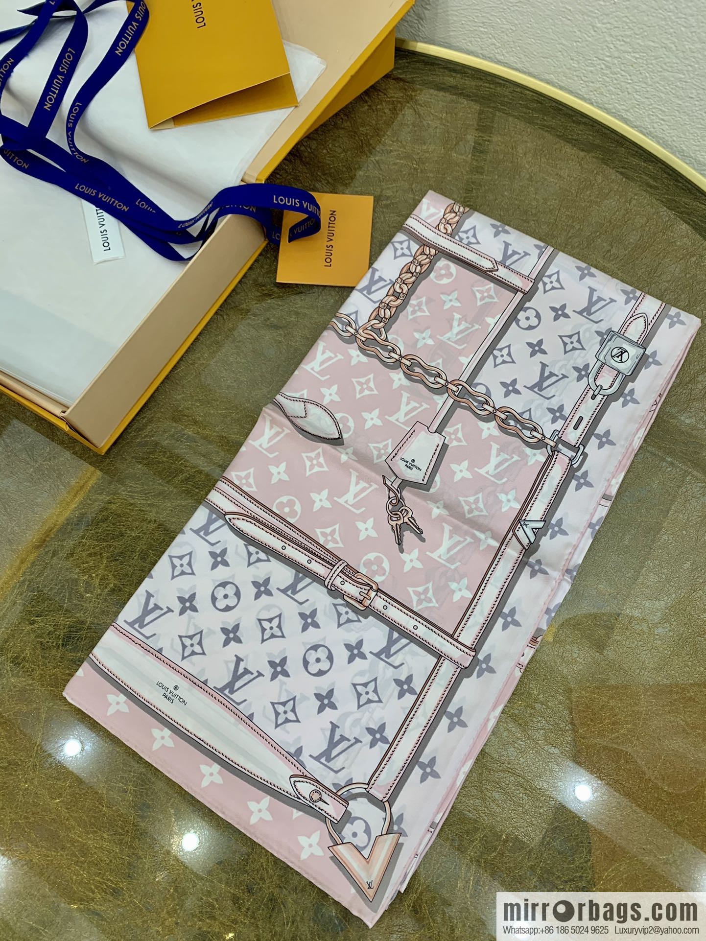 LV Louis Vuitton 100% silk twill scarf M78667 M78666 M70638