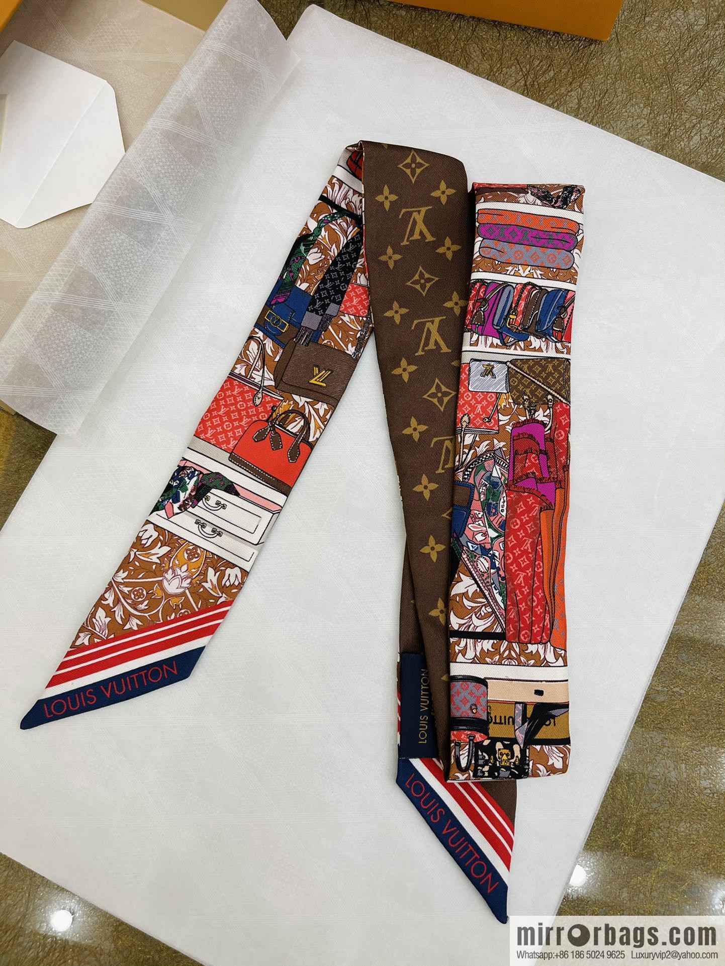 LV Louis Vuitton 100% silk Privé BB headband M76111