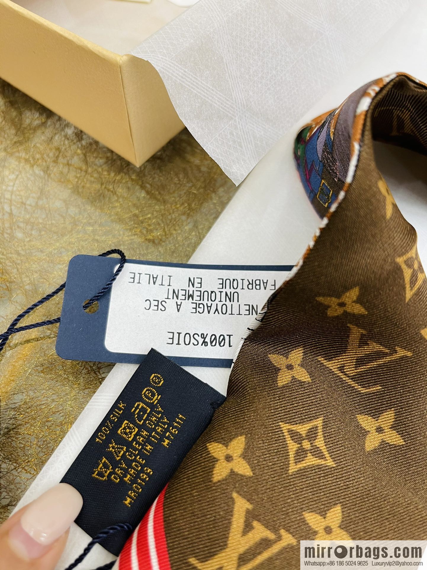 LV Louis Vuitton 100% silk Privé BB headband M76111