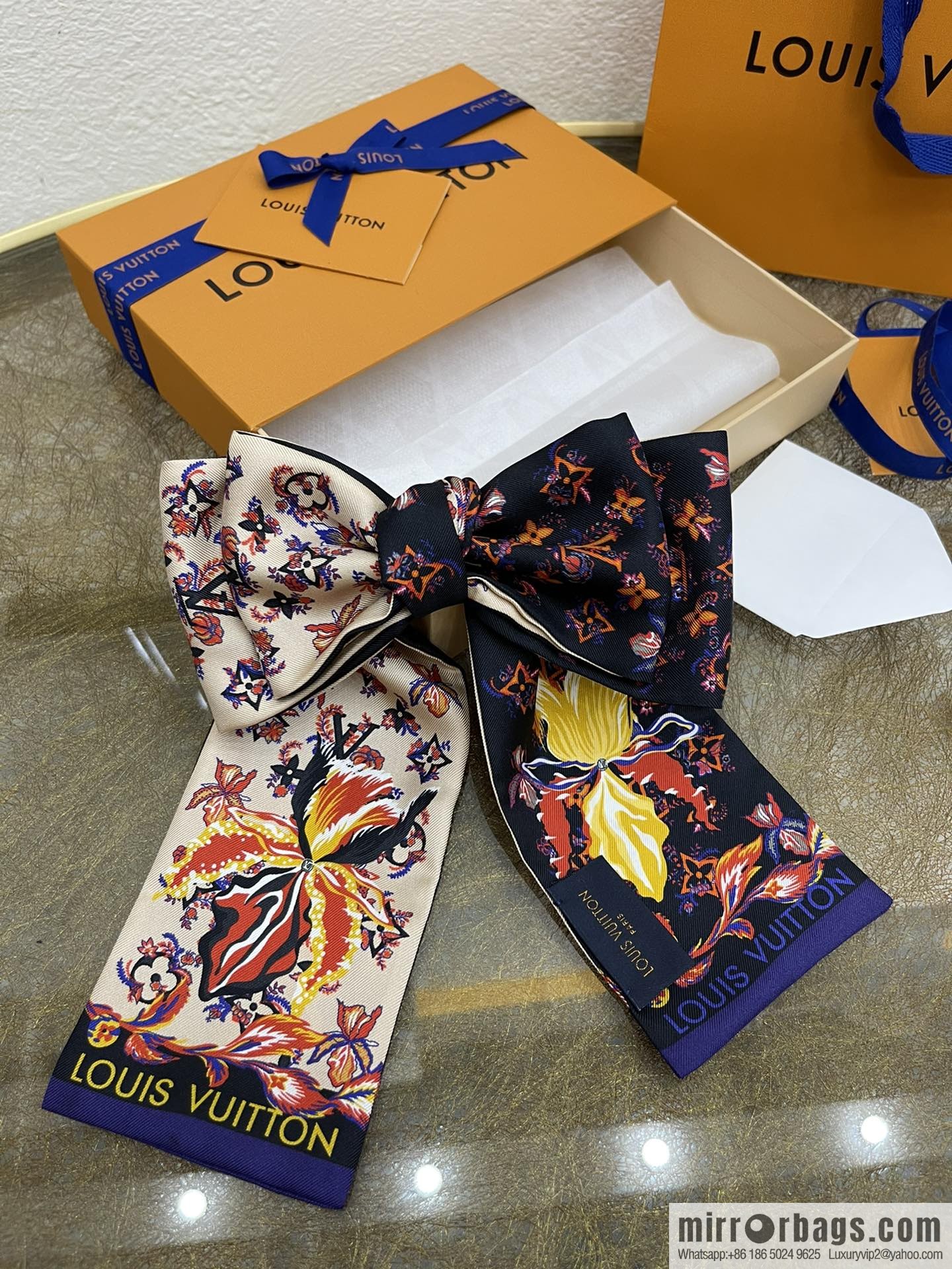 LV Louis Vuitton 100% silk Rendez-Vous headband m76433